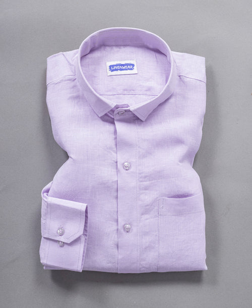 Light Lavender Pure Linen 60 LEA Shirt