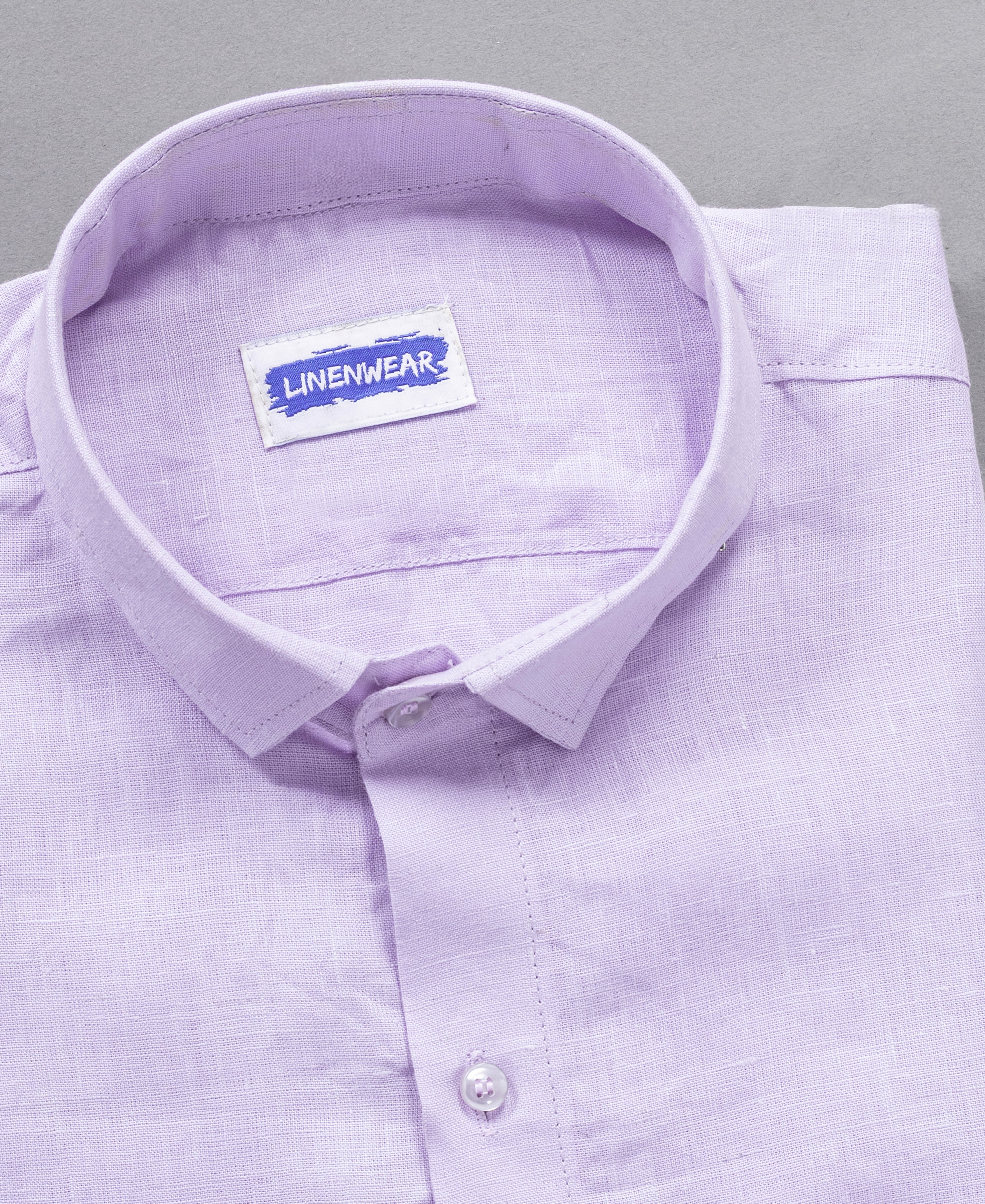 Pure Linen Shirt For Men Soft Fabric With Front Pocket