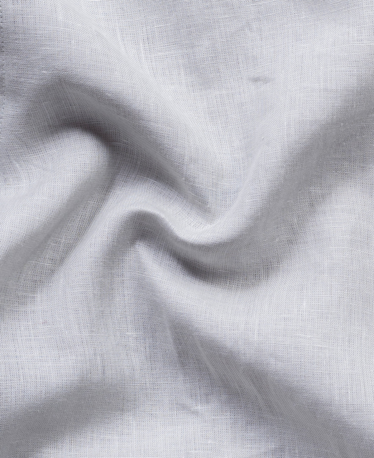 Light Grey Spread Collar Pure Linen Shirt