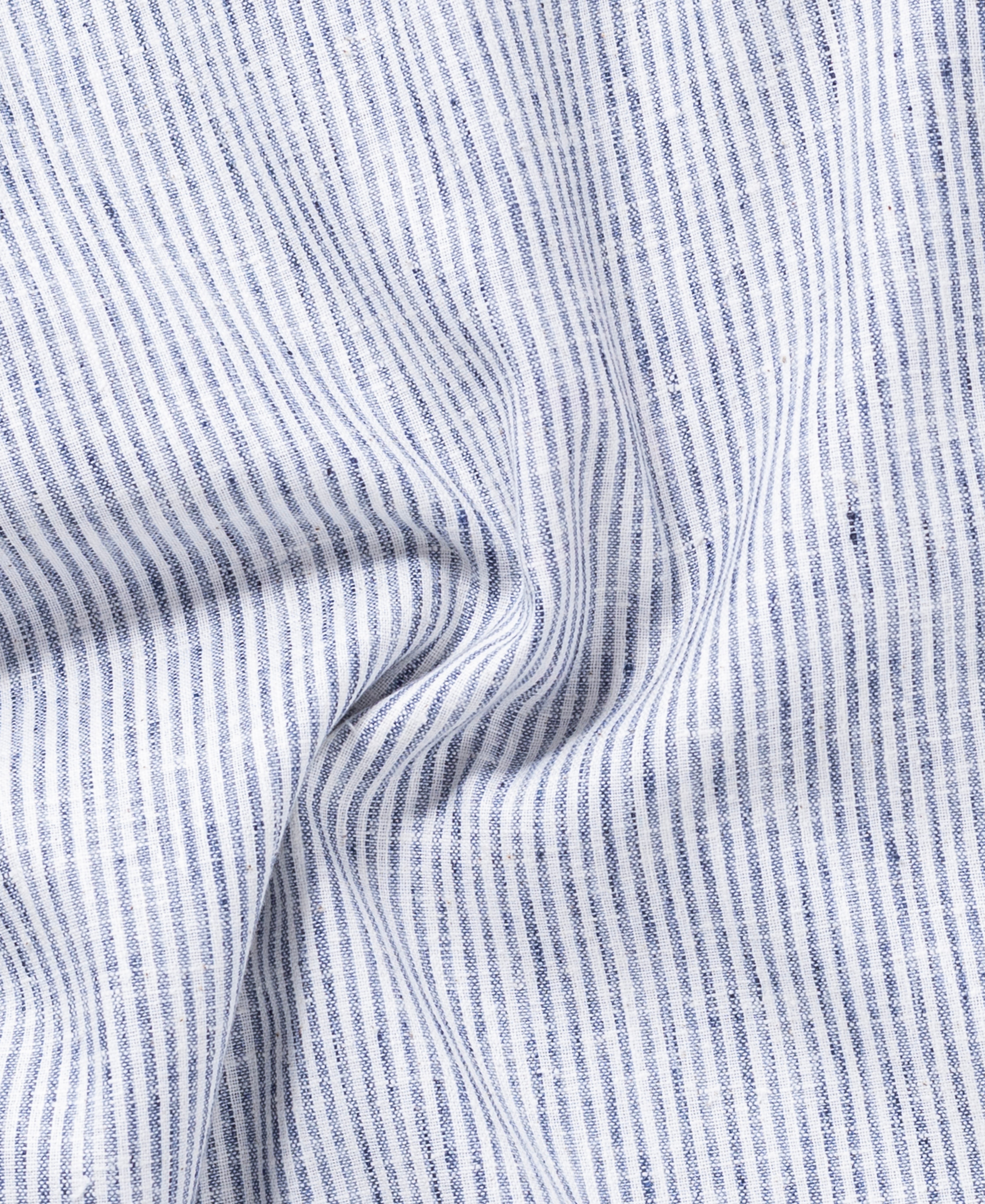 Classic Blue White Cotton Shirt with Button Placket and Full Sleeves