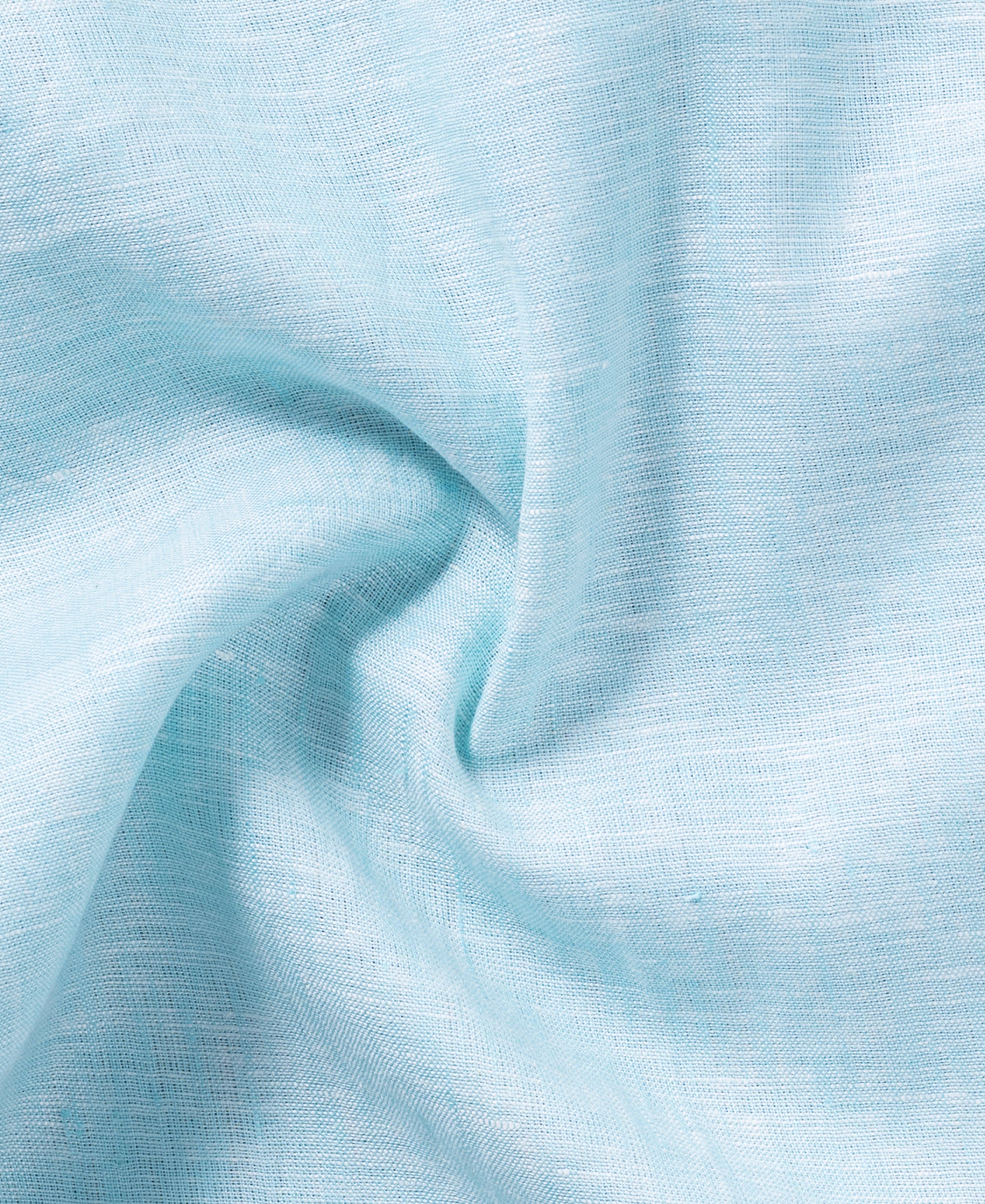 Sky Blue Pure Linen Regular Fit Shirt For Men