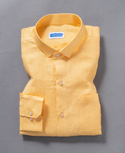 Light Yellow Pure Linen Shirt Festive and Casual Look