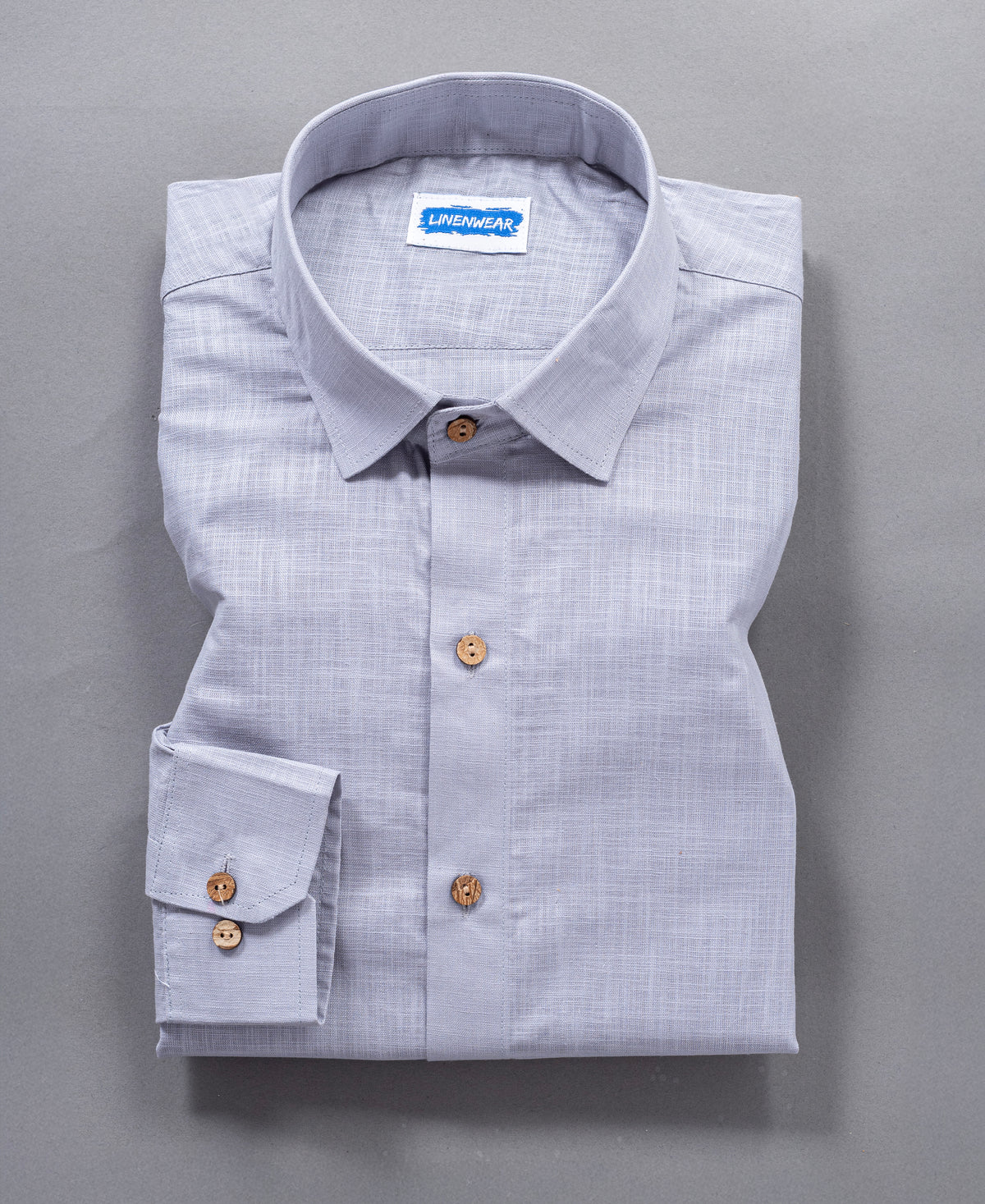 Light Gray Pure Linen 60 LEA Shirt