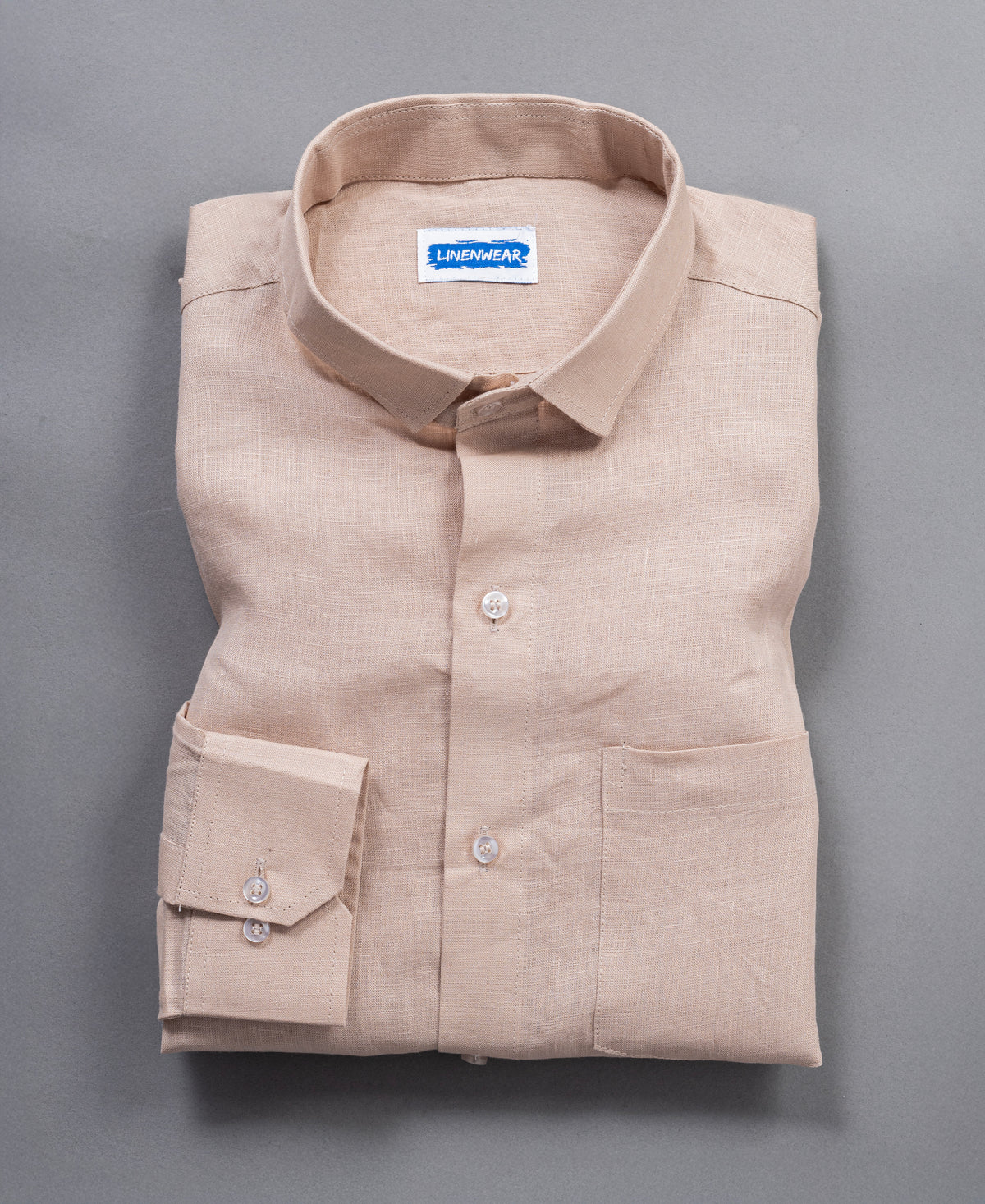 Sand Beige Pure Linen 60 LEA Shirt