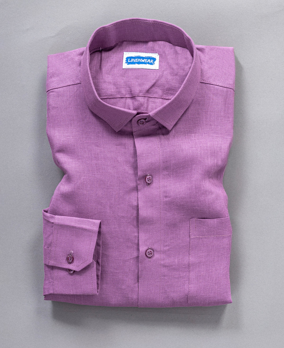 Purple Pure Linen 60 LEA Shirt