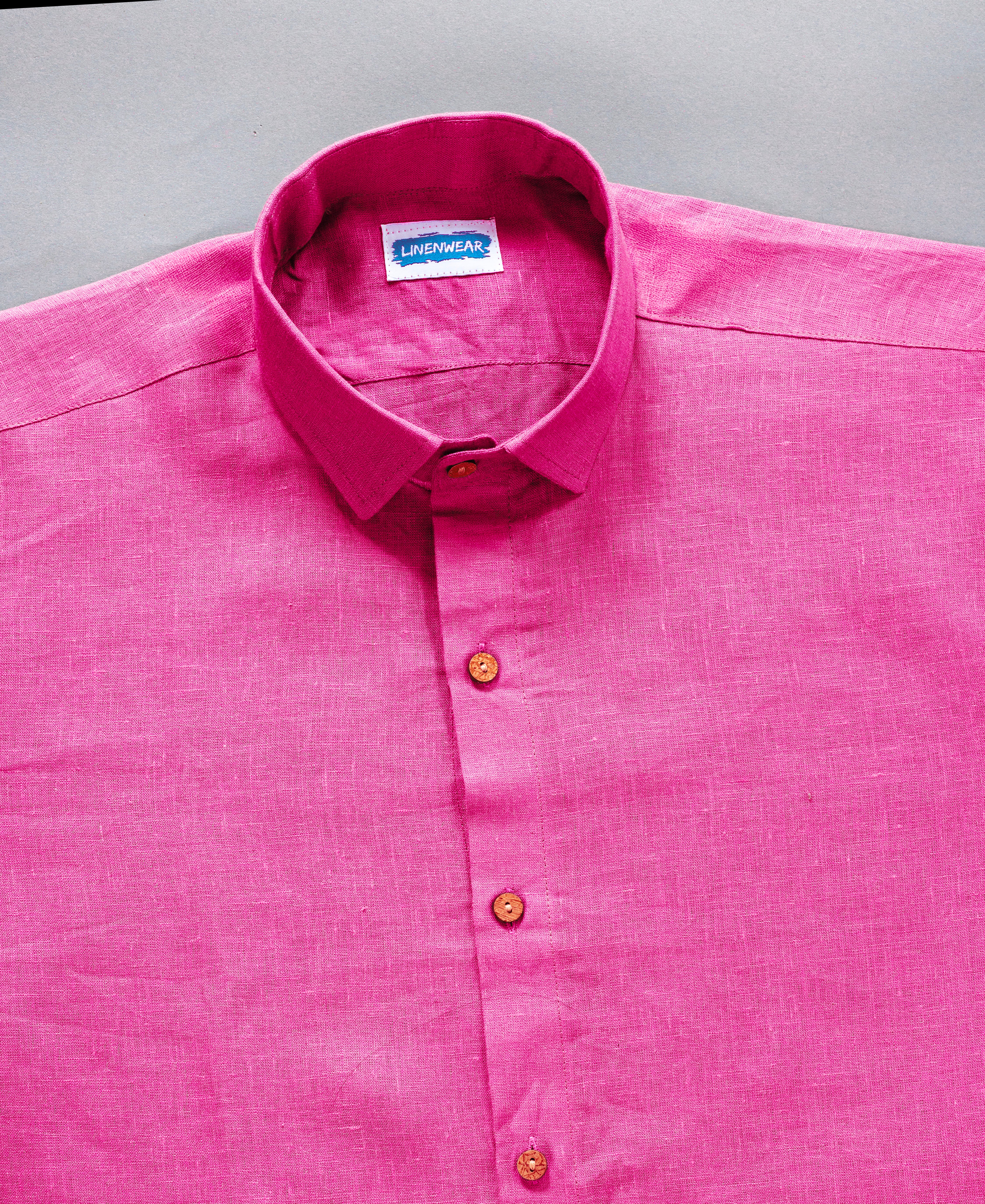 Dusty Pink Pure Linen Shirt Full Sleeve For Every Occasion