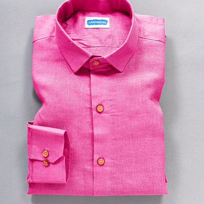 Dusty Pink Pure Linen Shirt Full Sleeve For Every Occasion