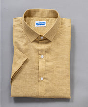 Mustard Linen Shirt Premium Soft Summer Fabric