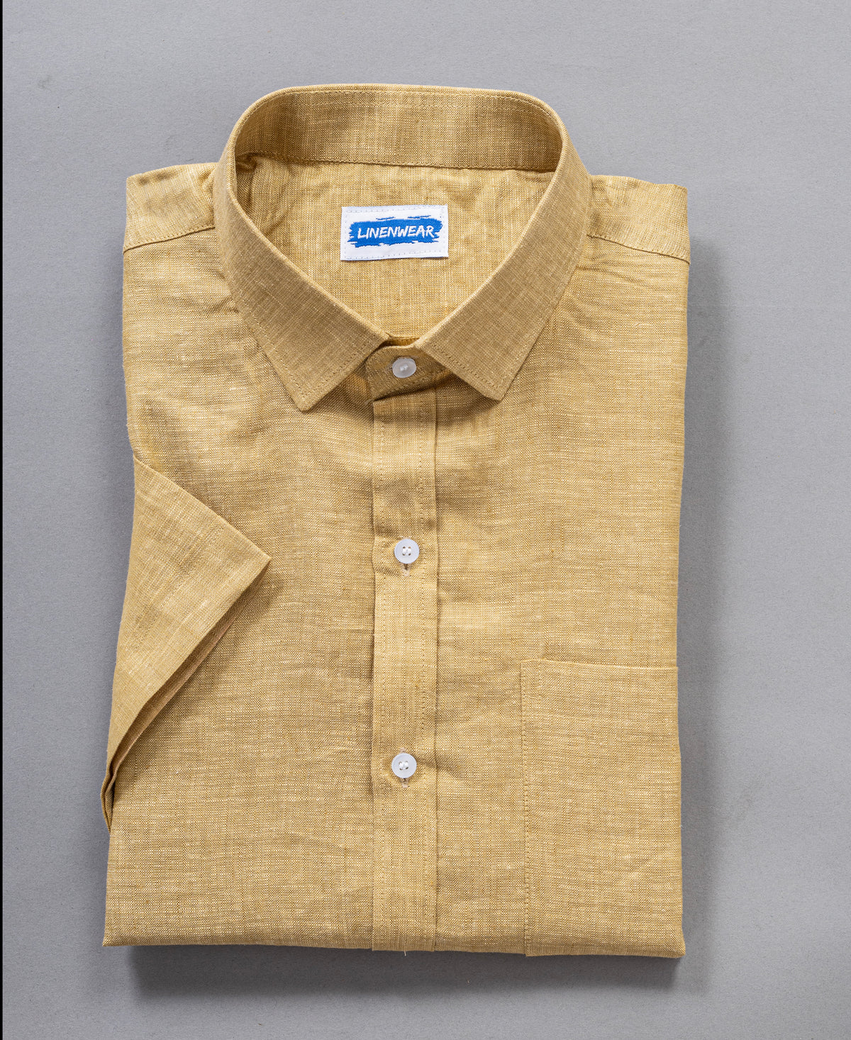 Olive Green Cotton Linen Shirt