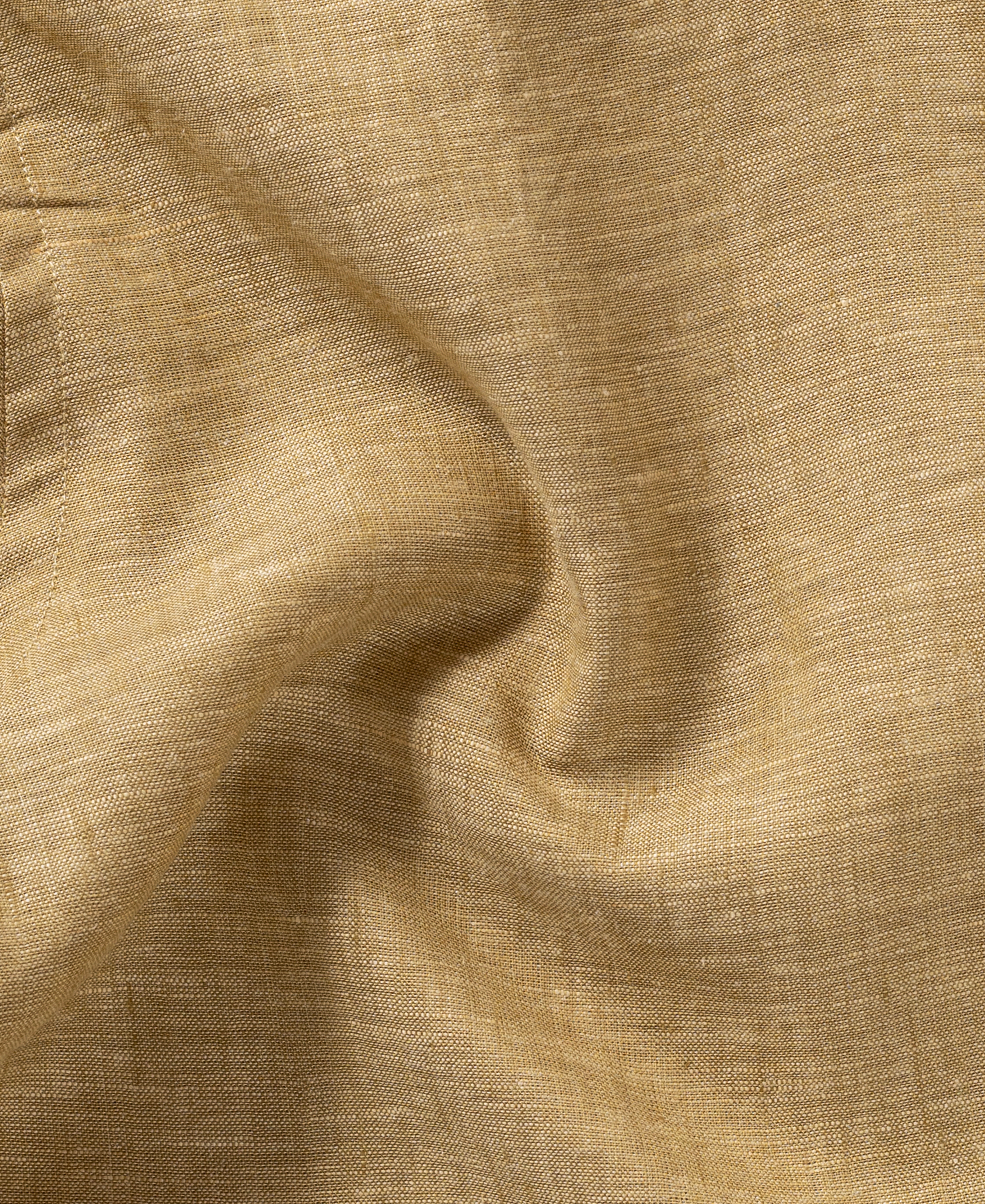 Half Sleeve Cotton Linen Shirt for Men – Olive Green Casual Wear