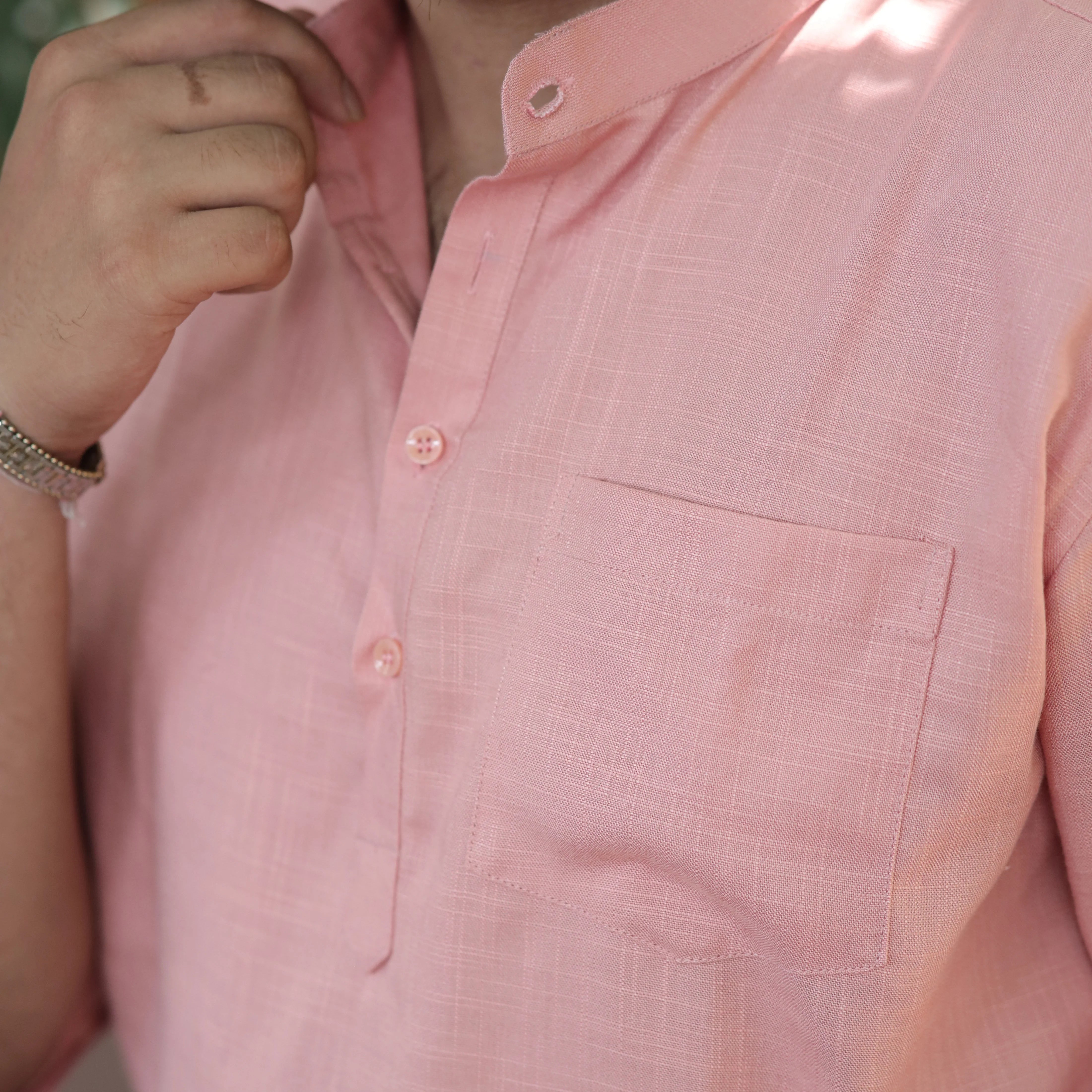 Blush pink shirt for men