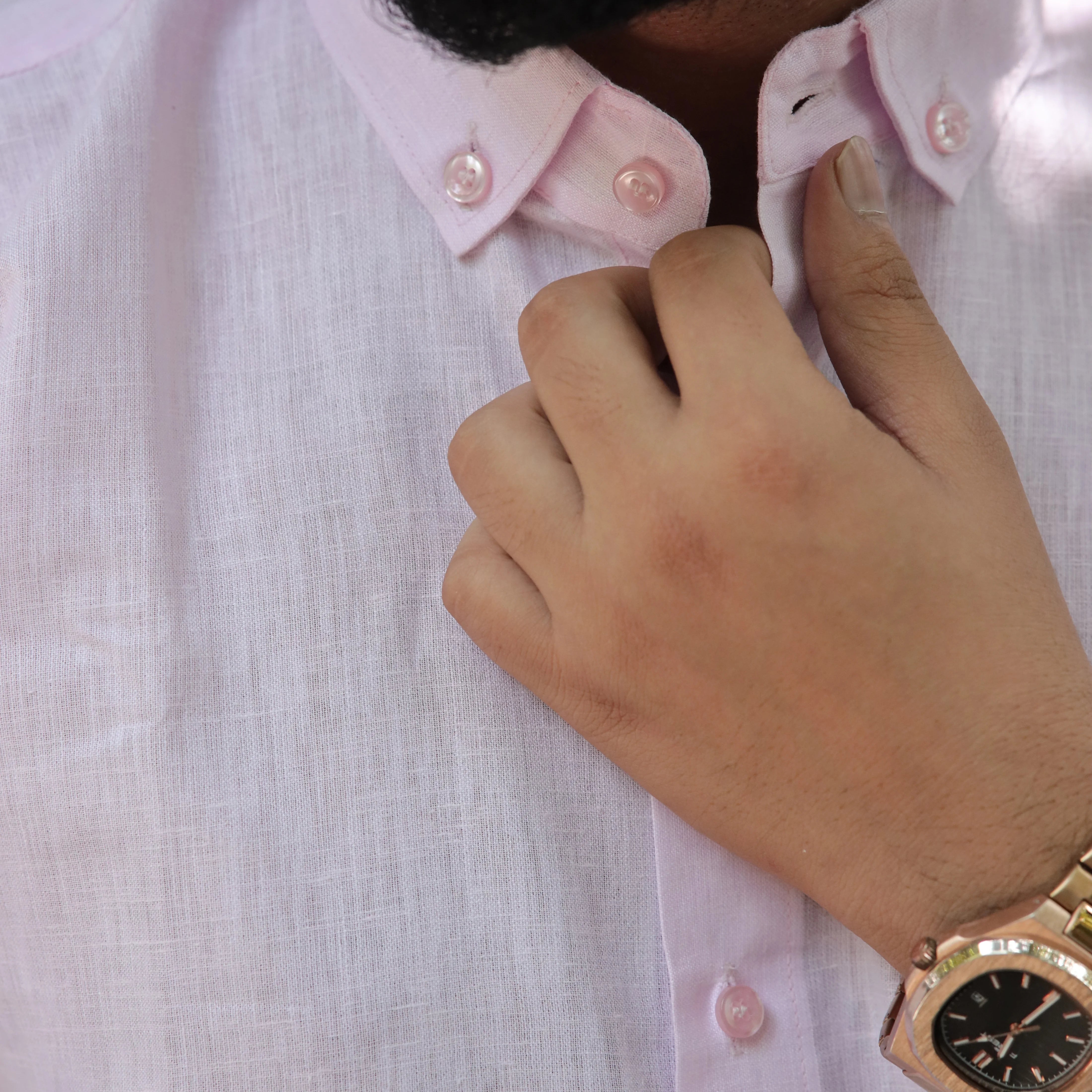 Pale pink casual shirt