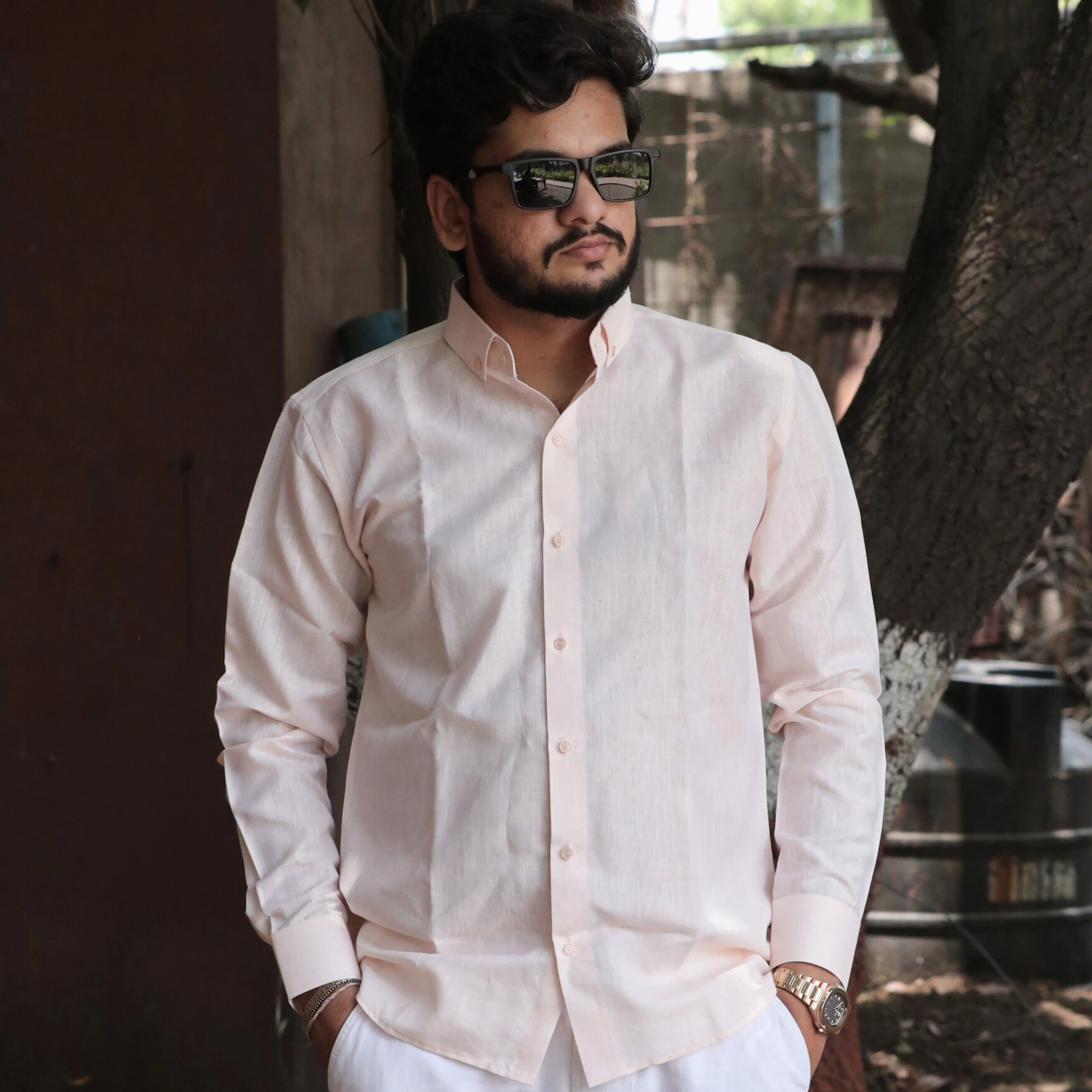 Pure linen shirt white