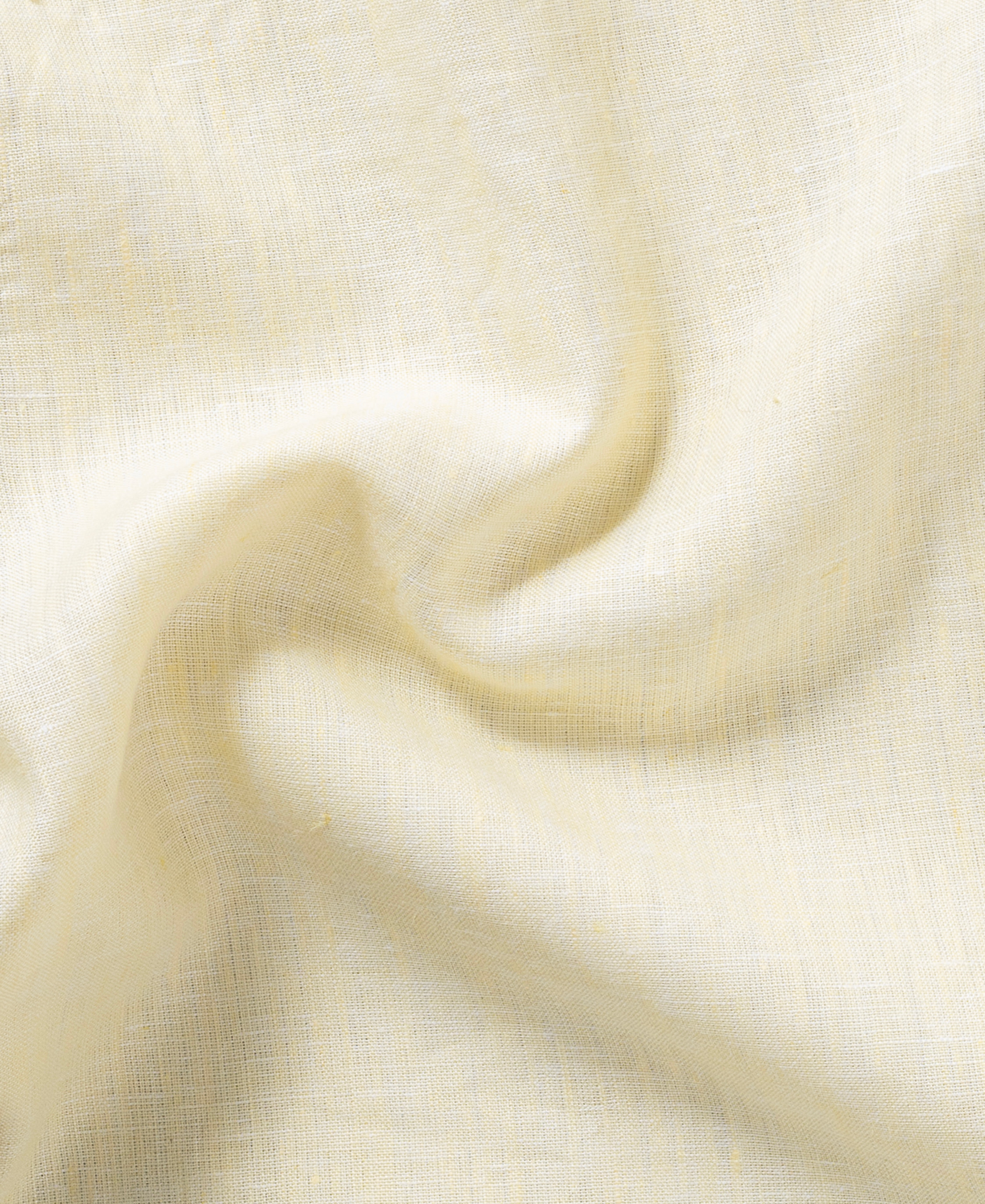 Full Sleeve Pure Linen Shirt – Light Yellow Everyday Essential