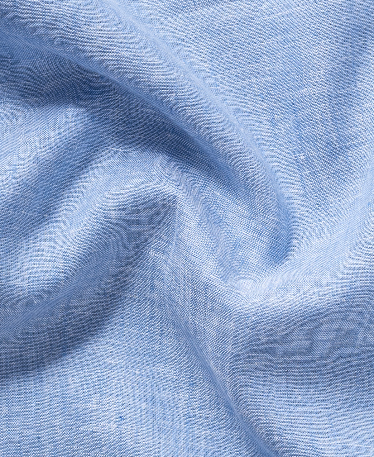 Misty Blue Pure Linen Blend Shirt
