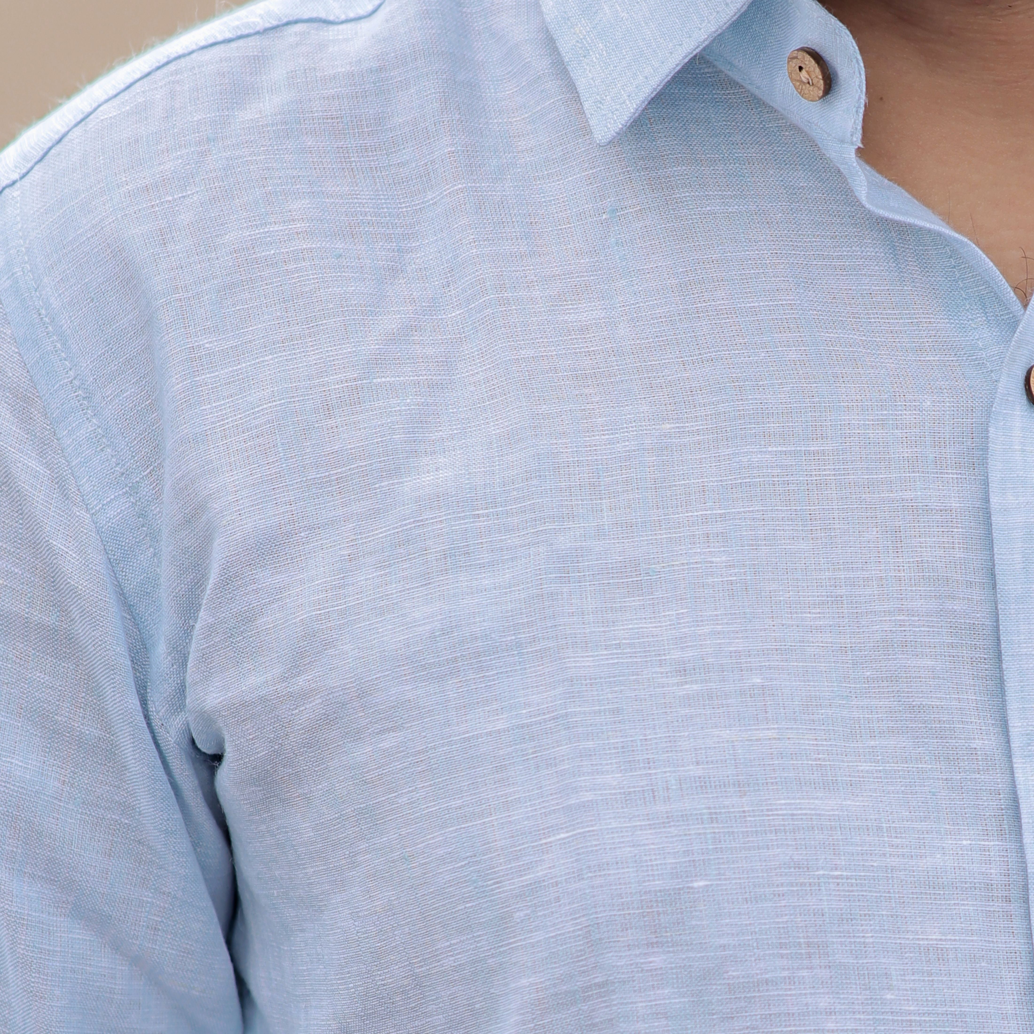 Casual Wear Sky Breeze Airy Pure Linen Shirt