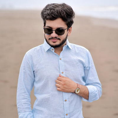 Casual Wear Sky Breeze Airy Pure Linen Shirt