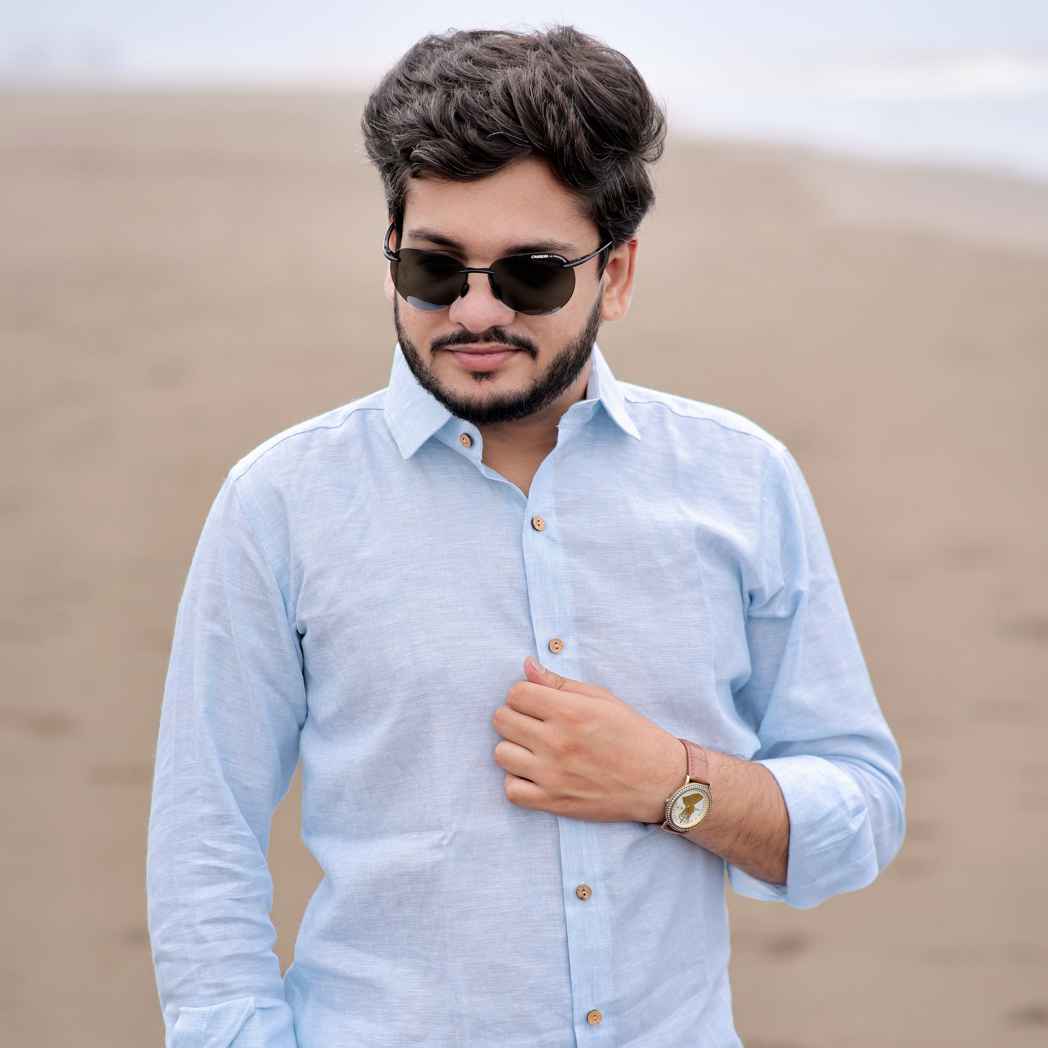 Casual Wear Sky Breeze Airy Pure Linen Shirt