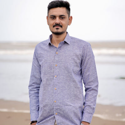Lavender Haze Full Sleeve Soft Pure Linen Shirt
