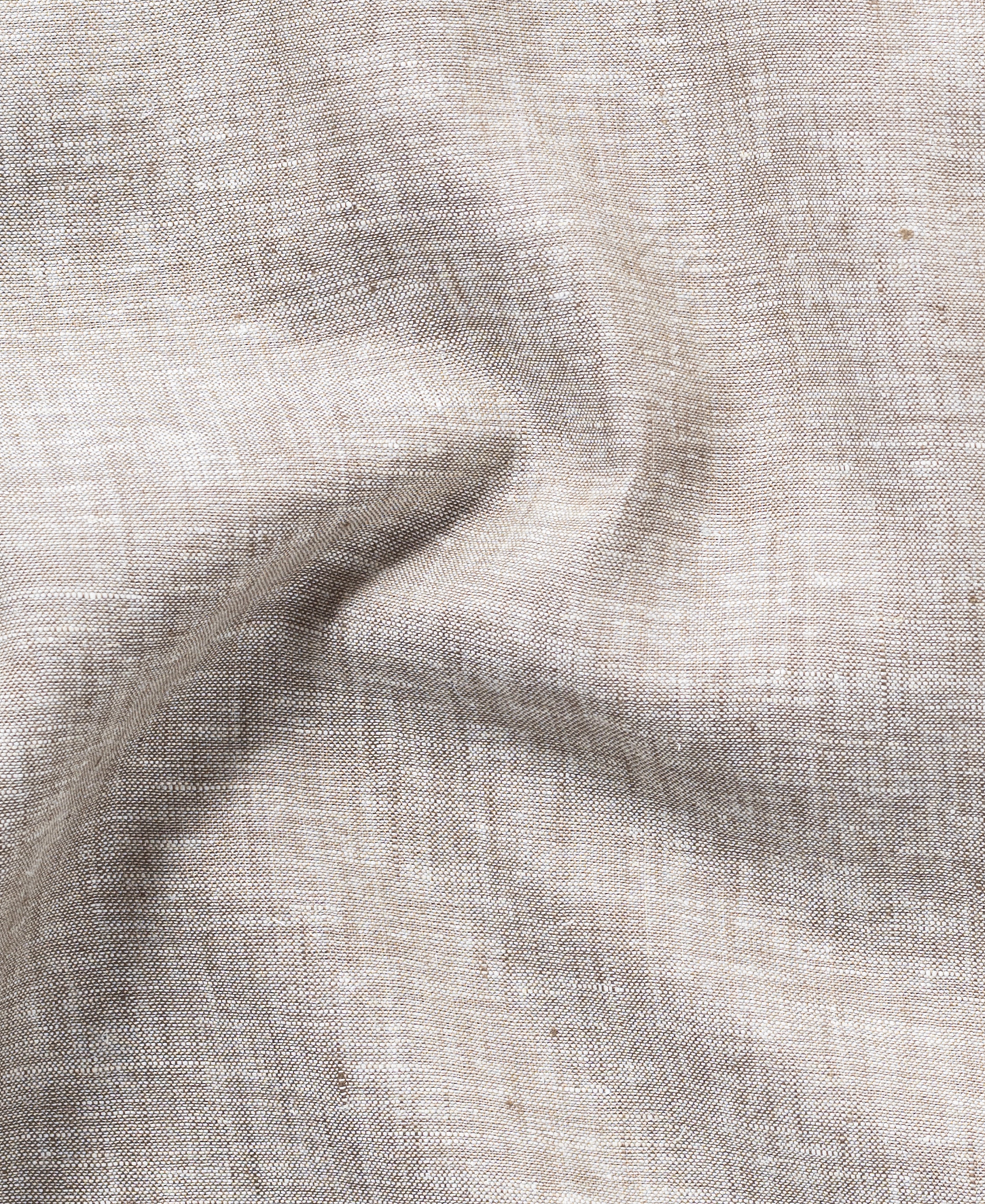 Classic Breathable Pure Light Beige Textured Linen Shirt