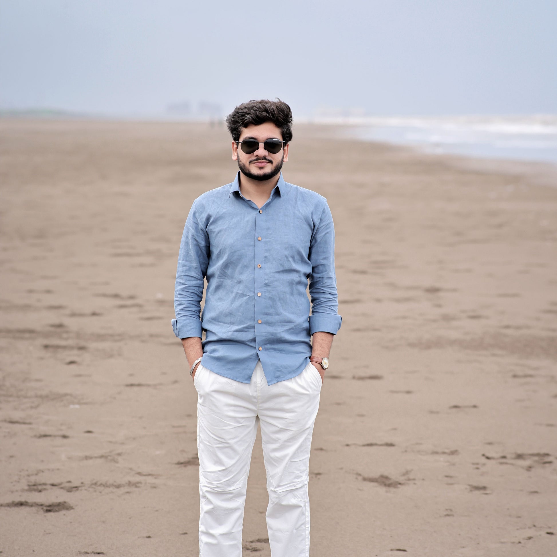 blue shirt for men