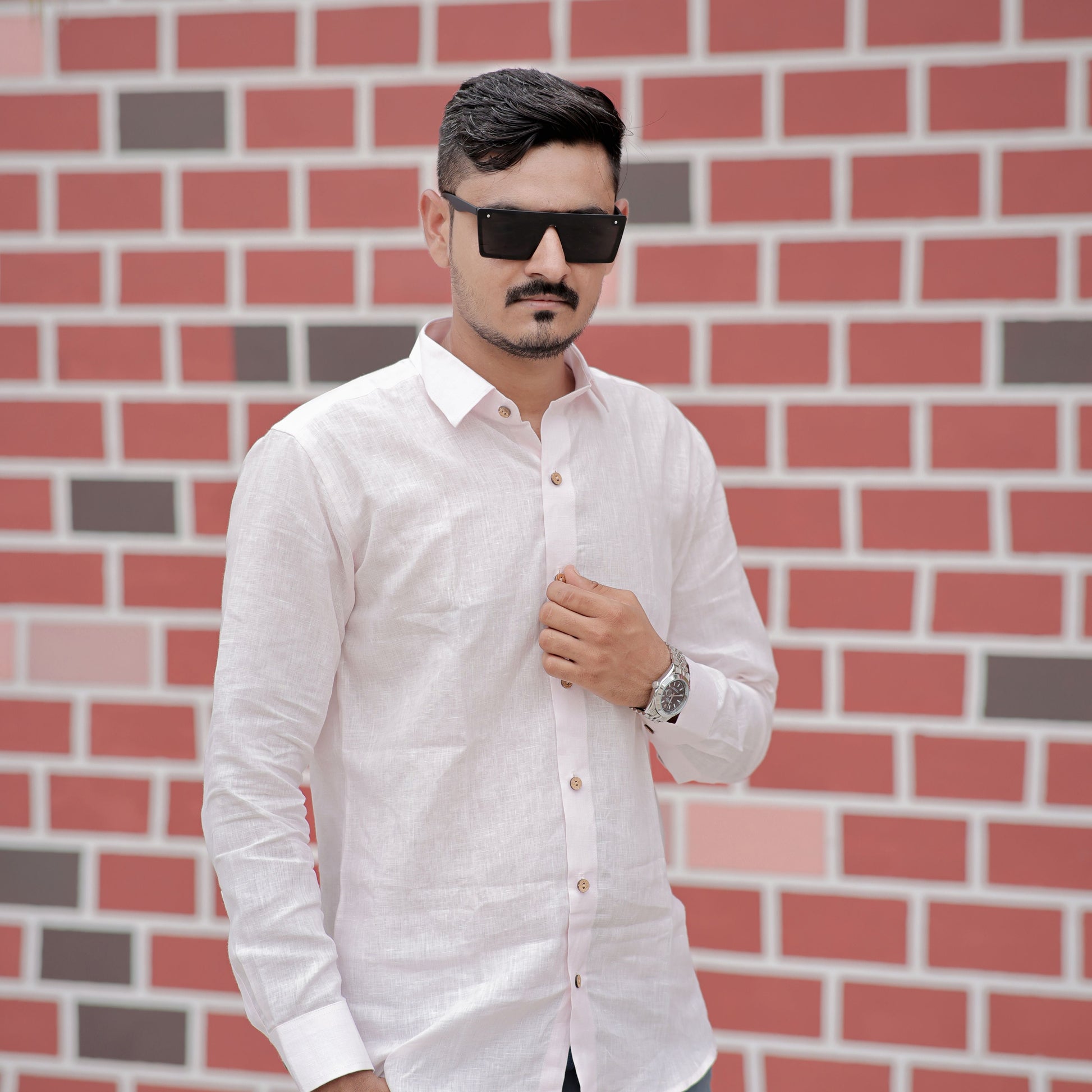 Stylish pink shirt men
