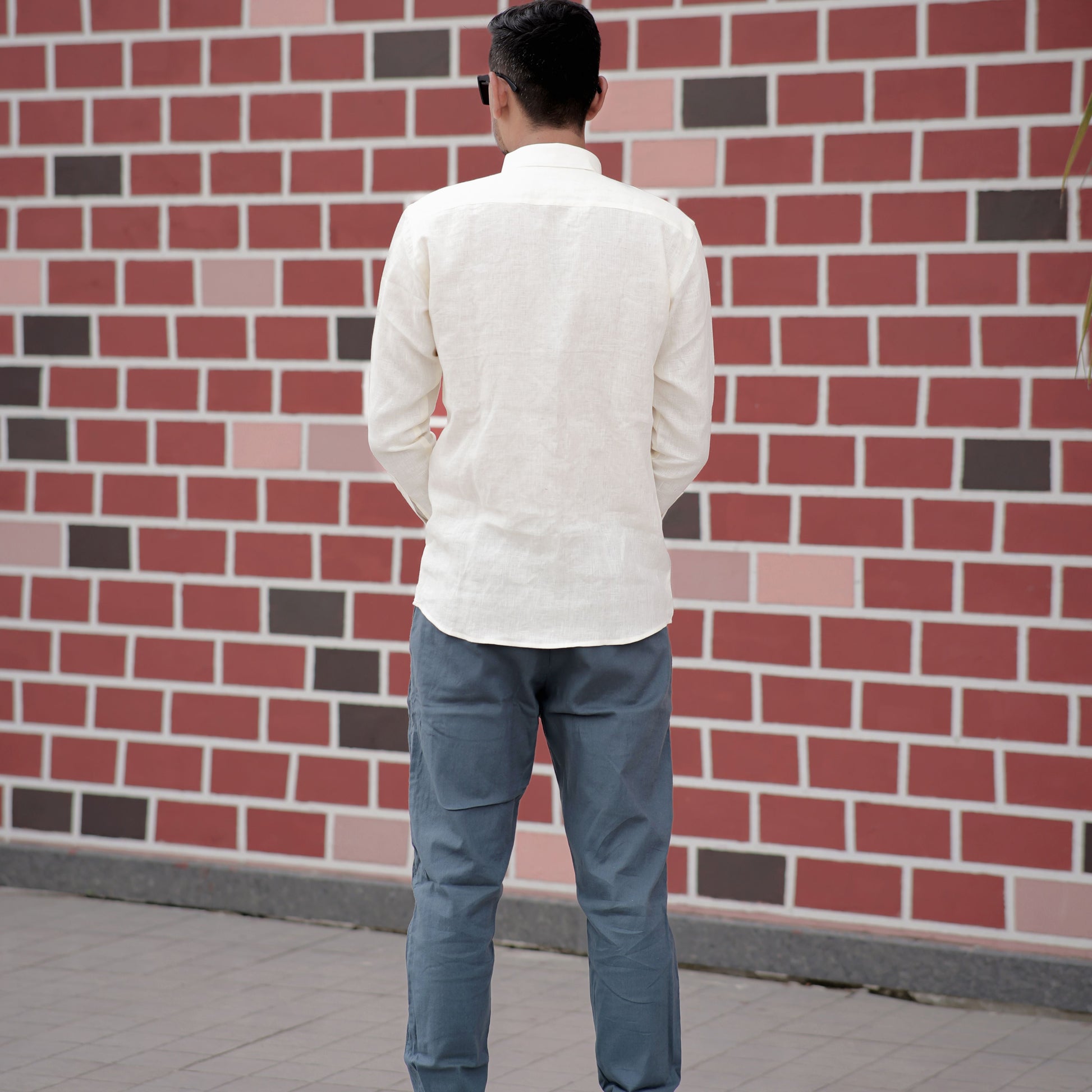 Pure linen shirt for men