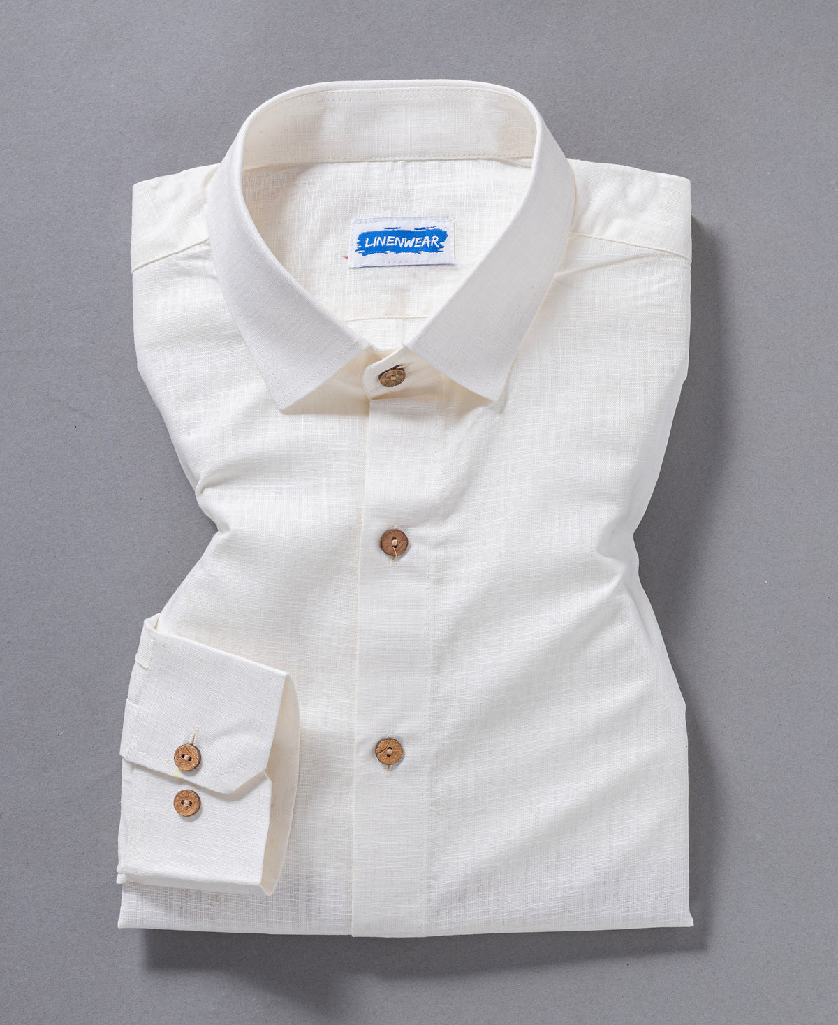 Pearl Mist Off White Pure Linen 60 LEA Shirt