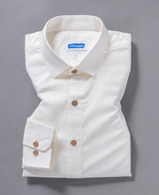 Pearl Mist Pure Linen Off White Comfort Wear Full Sleeve Shirt