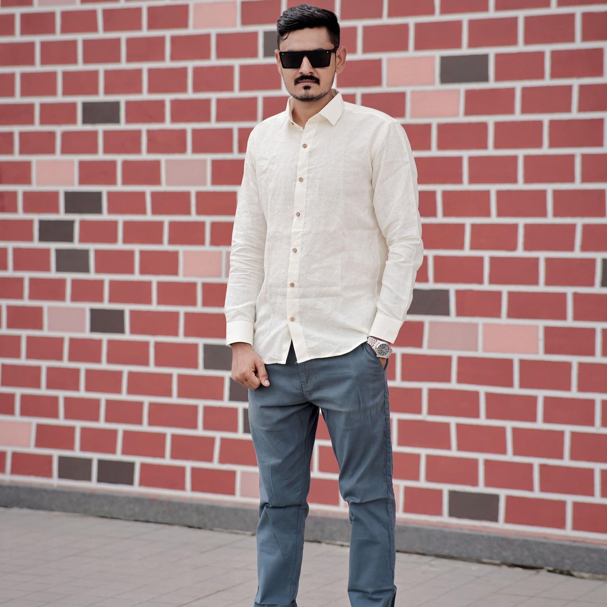 Lightweight linen shirt men