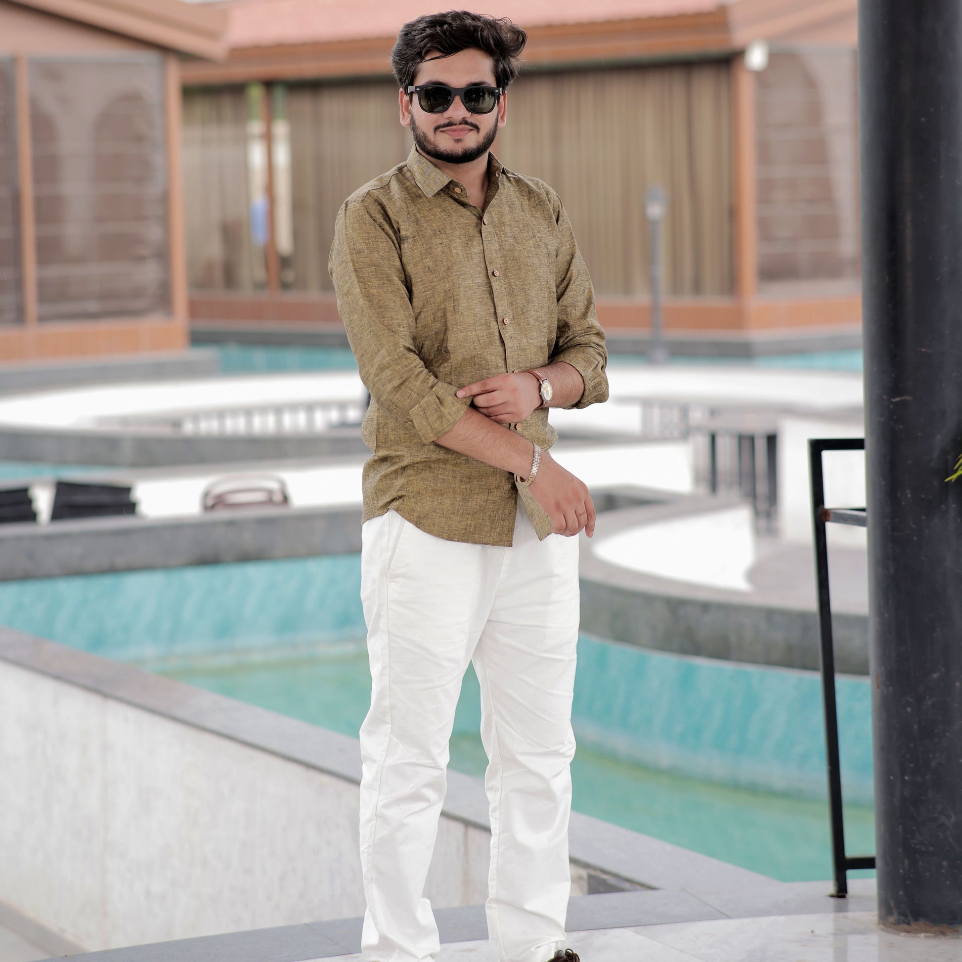 Summer breathable linen shirt