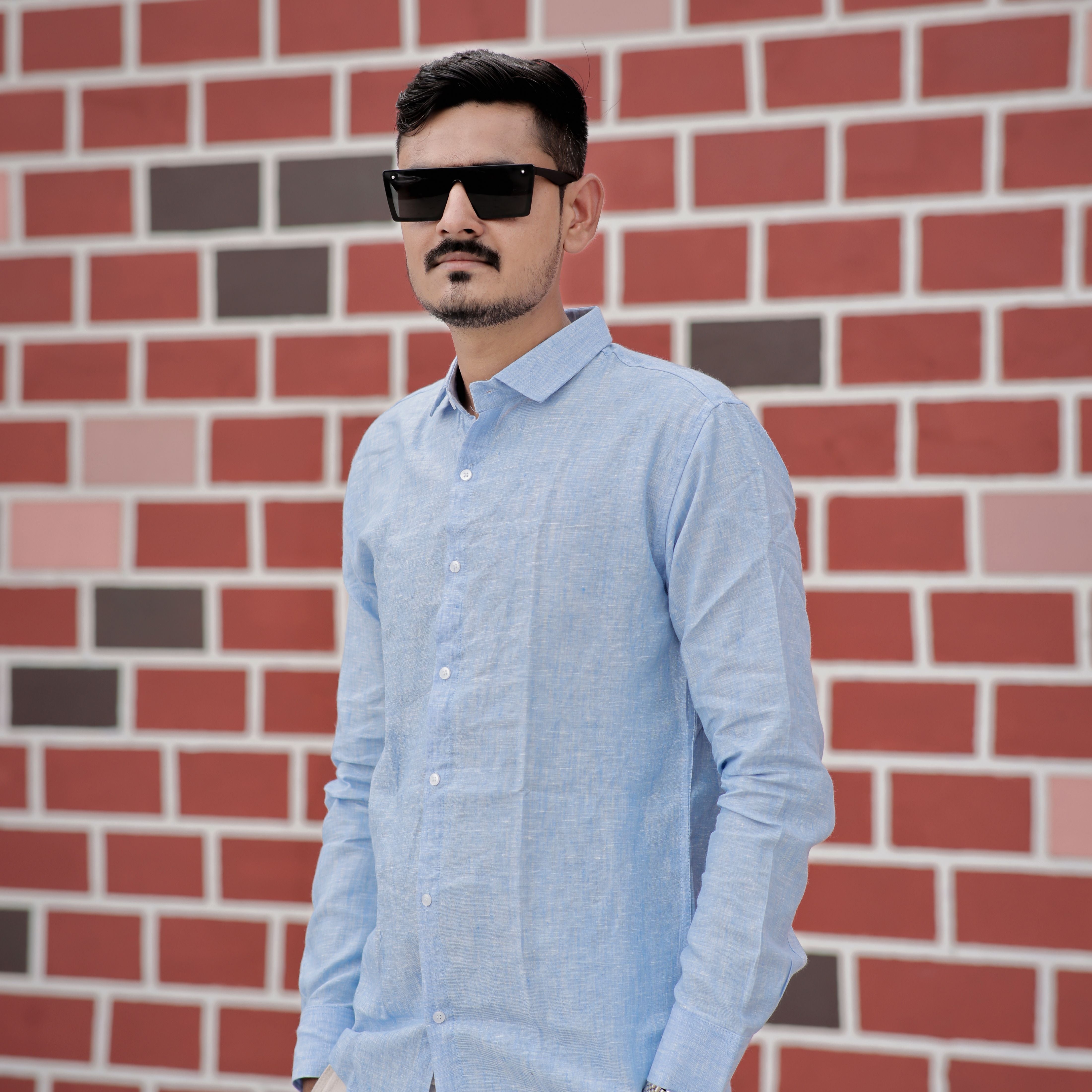 Regular Fit Blue Horizon Pure Linen Airy Shirt
