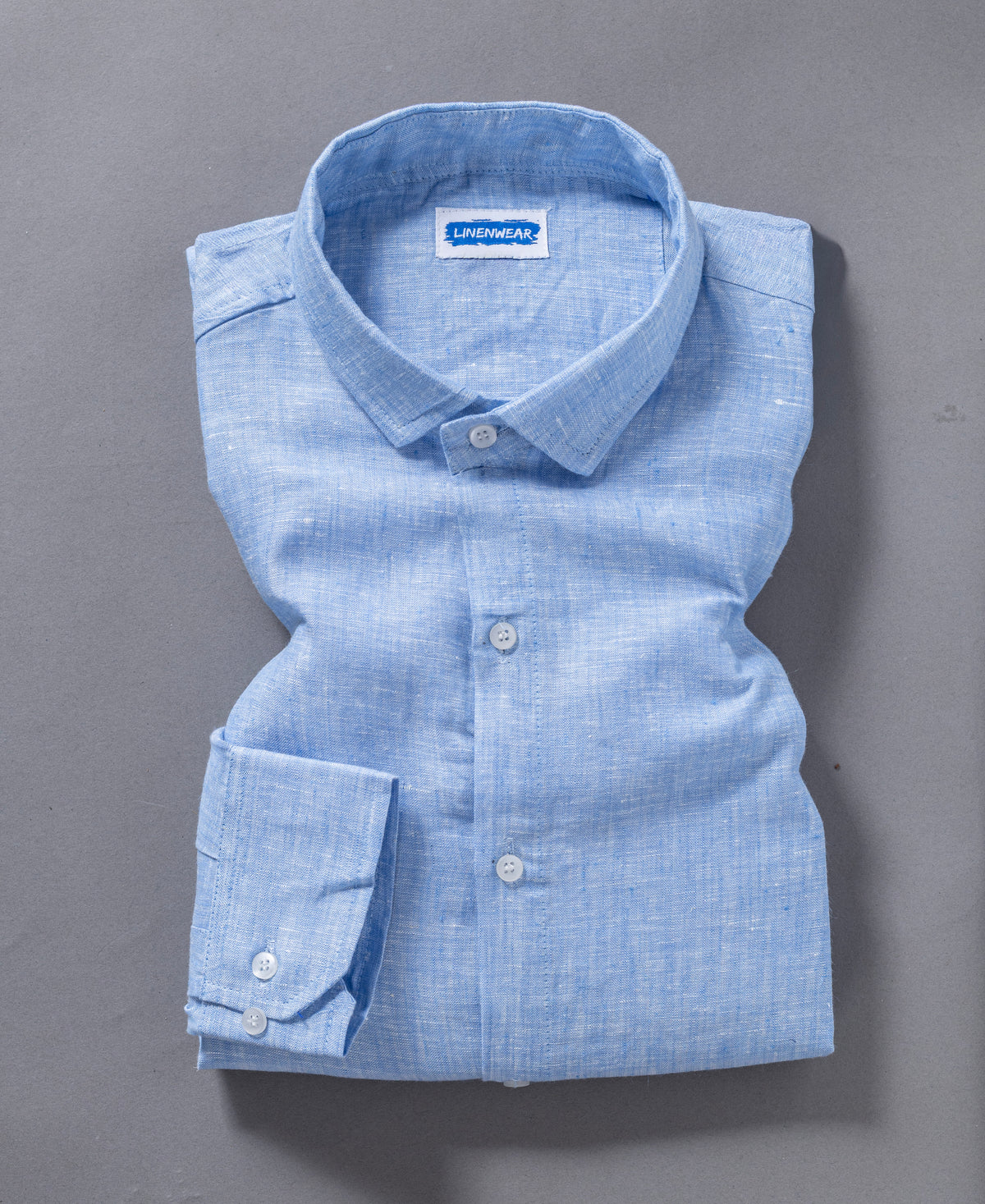 Blue Horizon Regular Fit Pure Linen 60 LEA Shirt