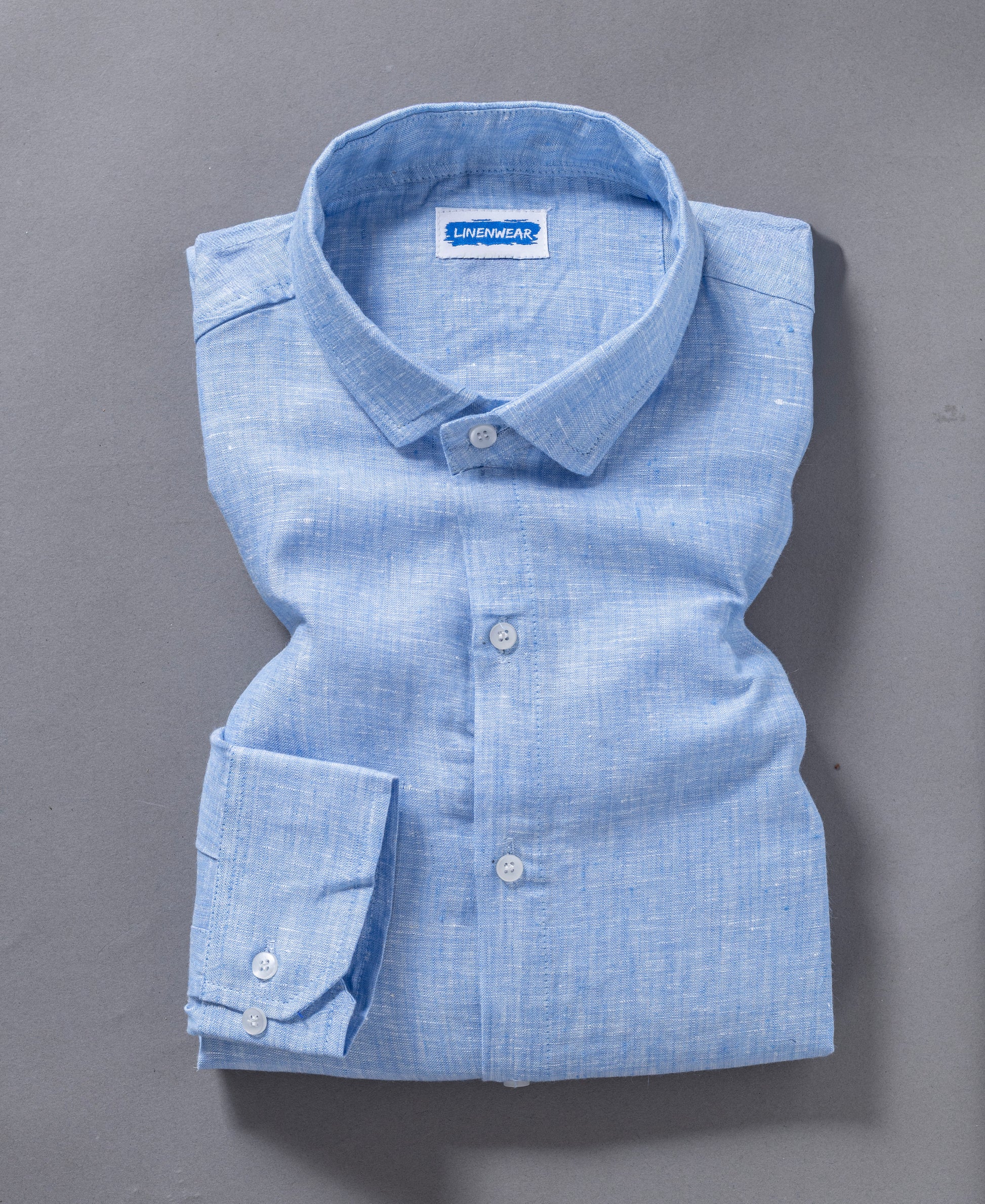 Regular Fit Blue Horizon Pure Linen Airy Shirt S Regular Fit Blue Horizon Pure Linen Airy Shirt S