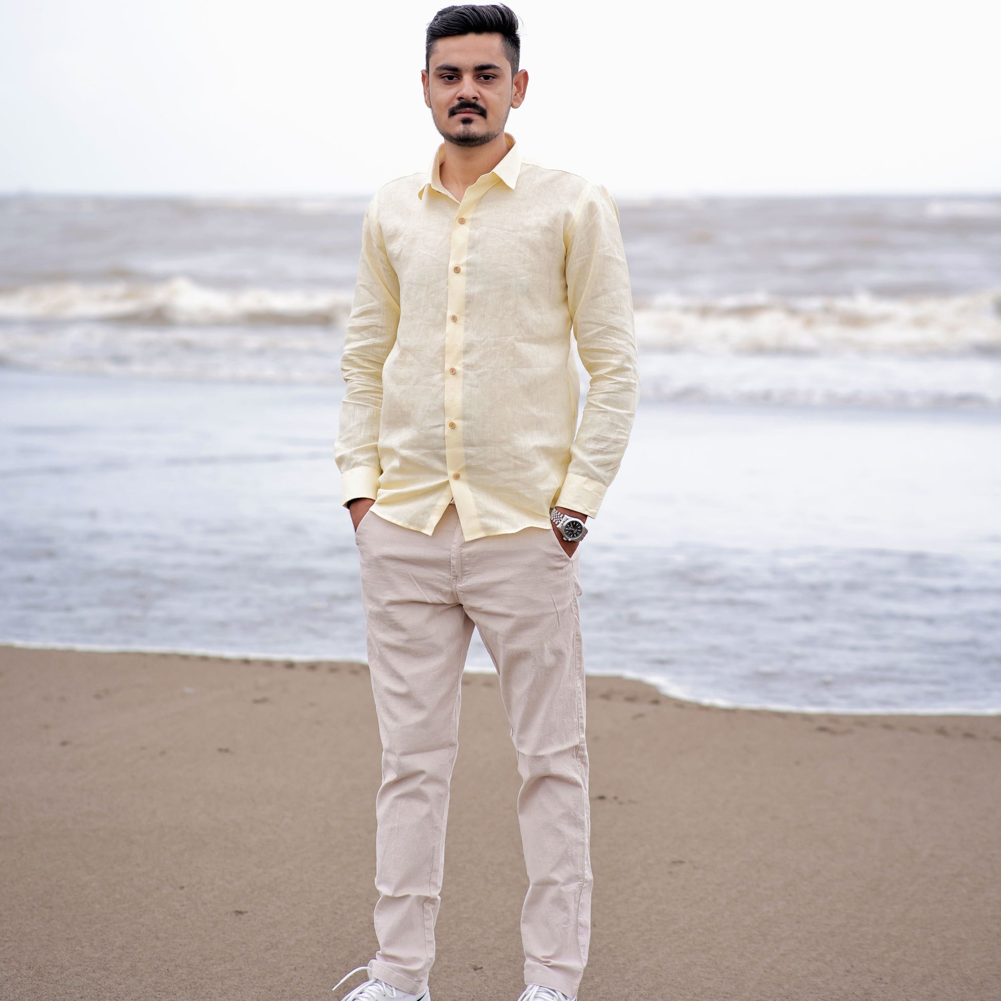 office wear linen shirt