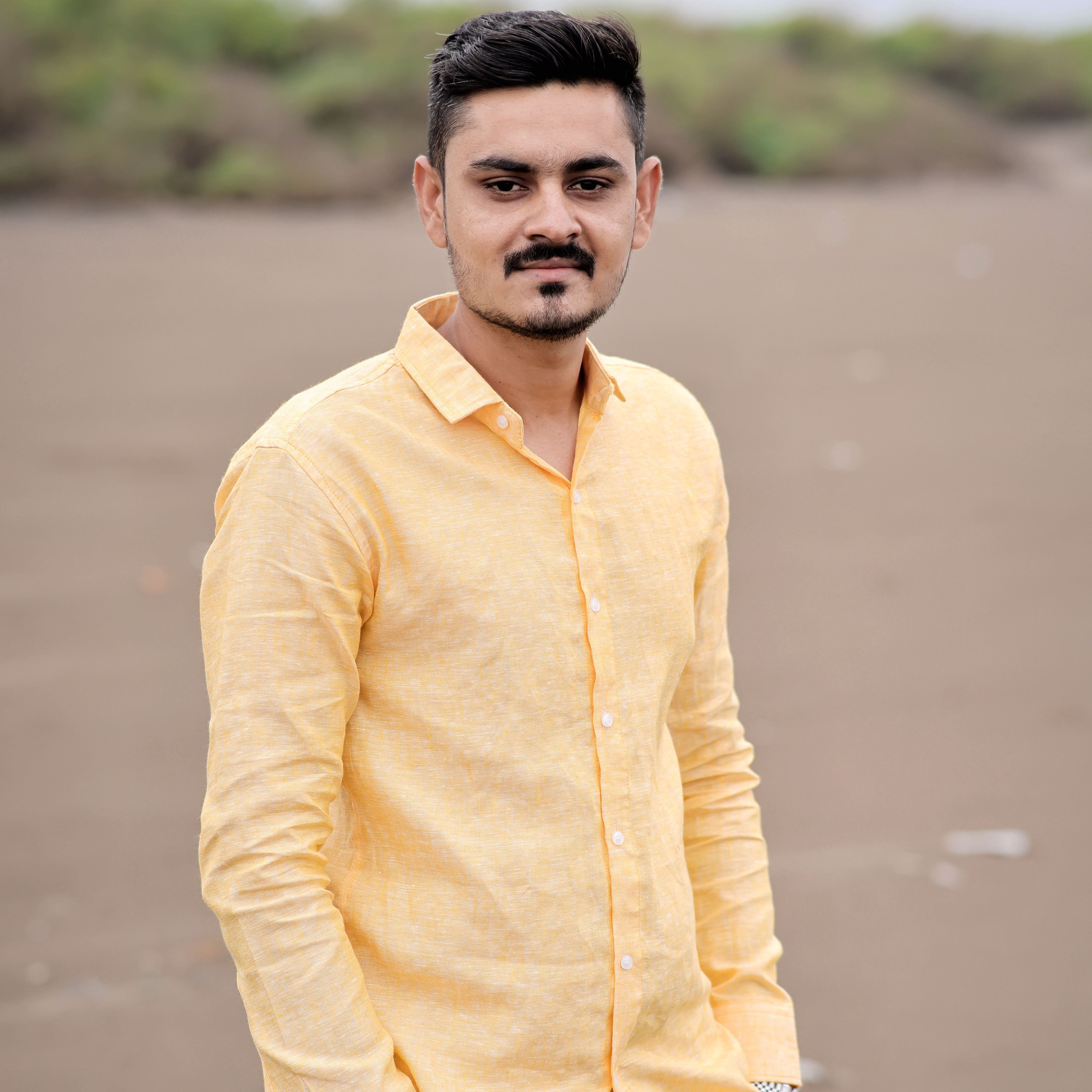 Sun Haze Pure Linen Pastel Yellow Regular Fit Shirt