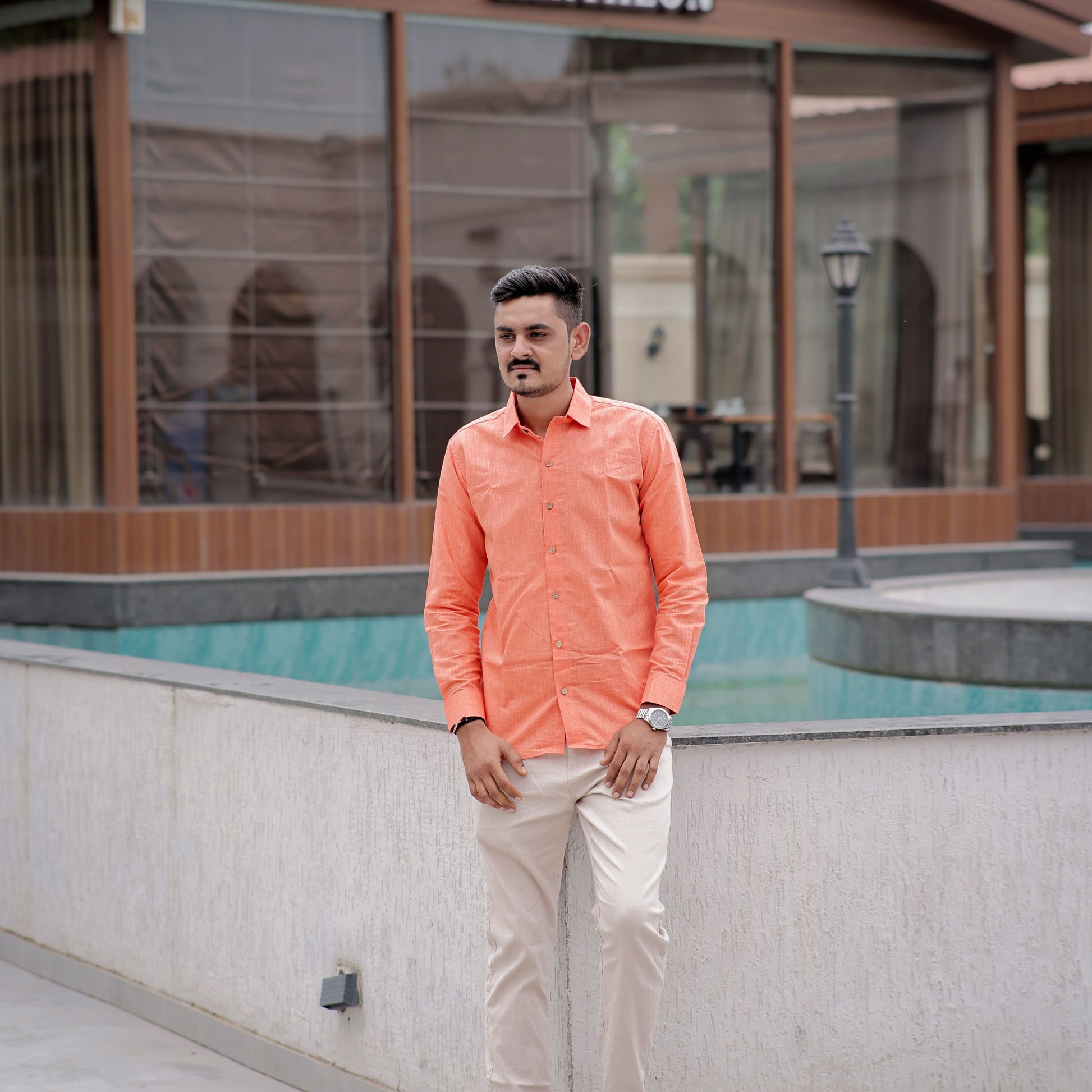 trendy orange shirt