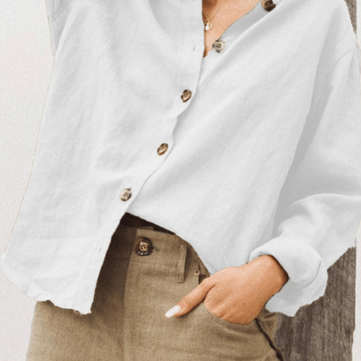 Casual Black Button-Up Linen Shirt - Linen Wear