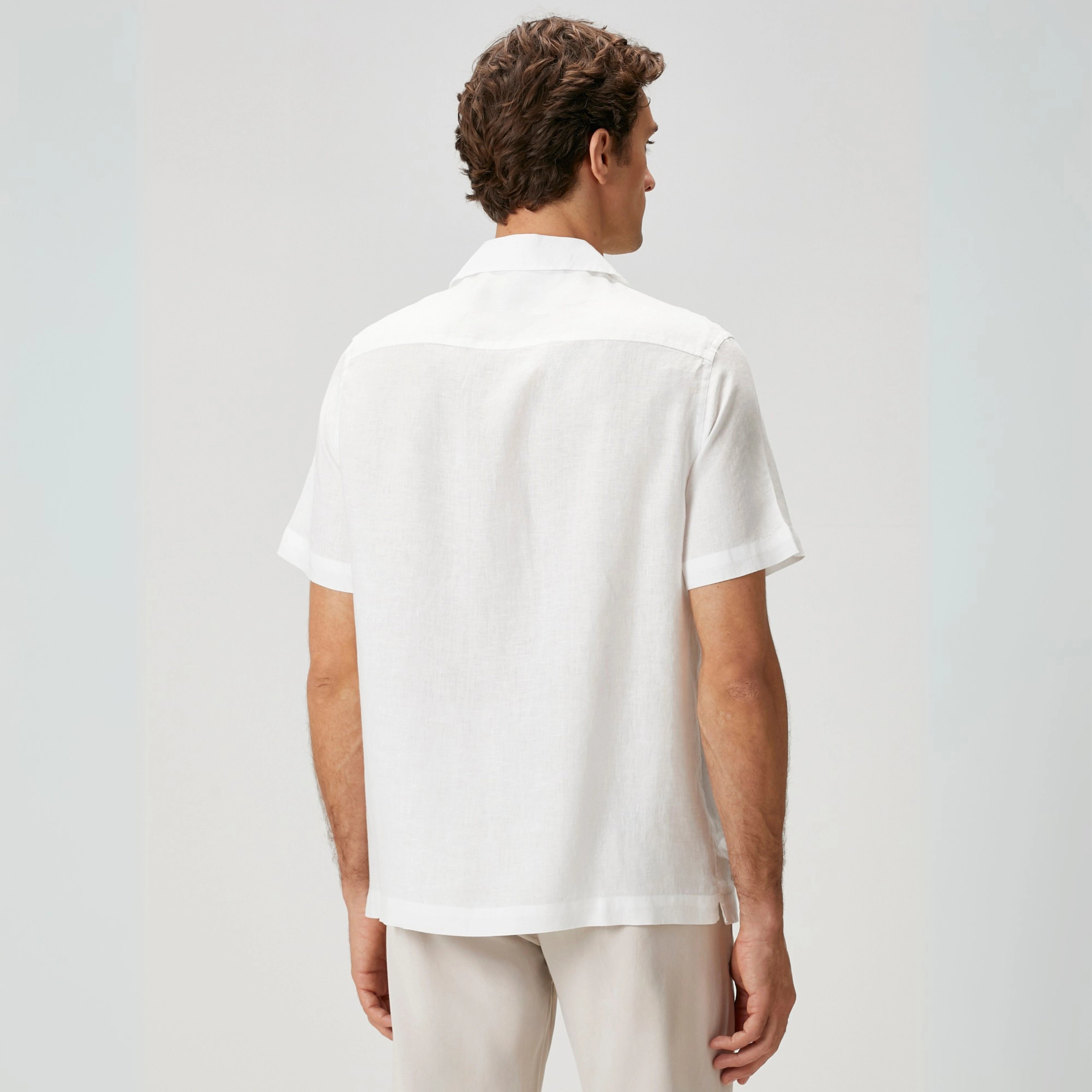 relaxed fit linen shirt men