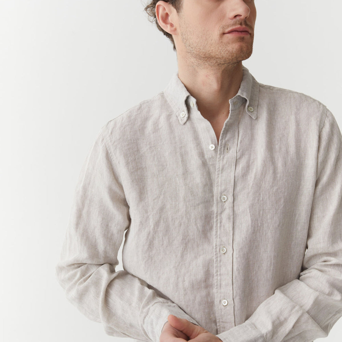 Natural Linen Classic Men Shirt - Linen Wear