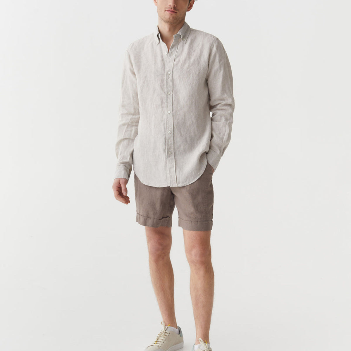Natural Linen Classic Men Shirt - Linen Wear