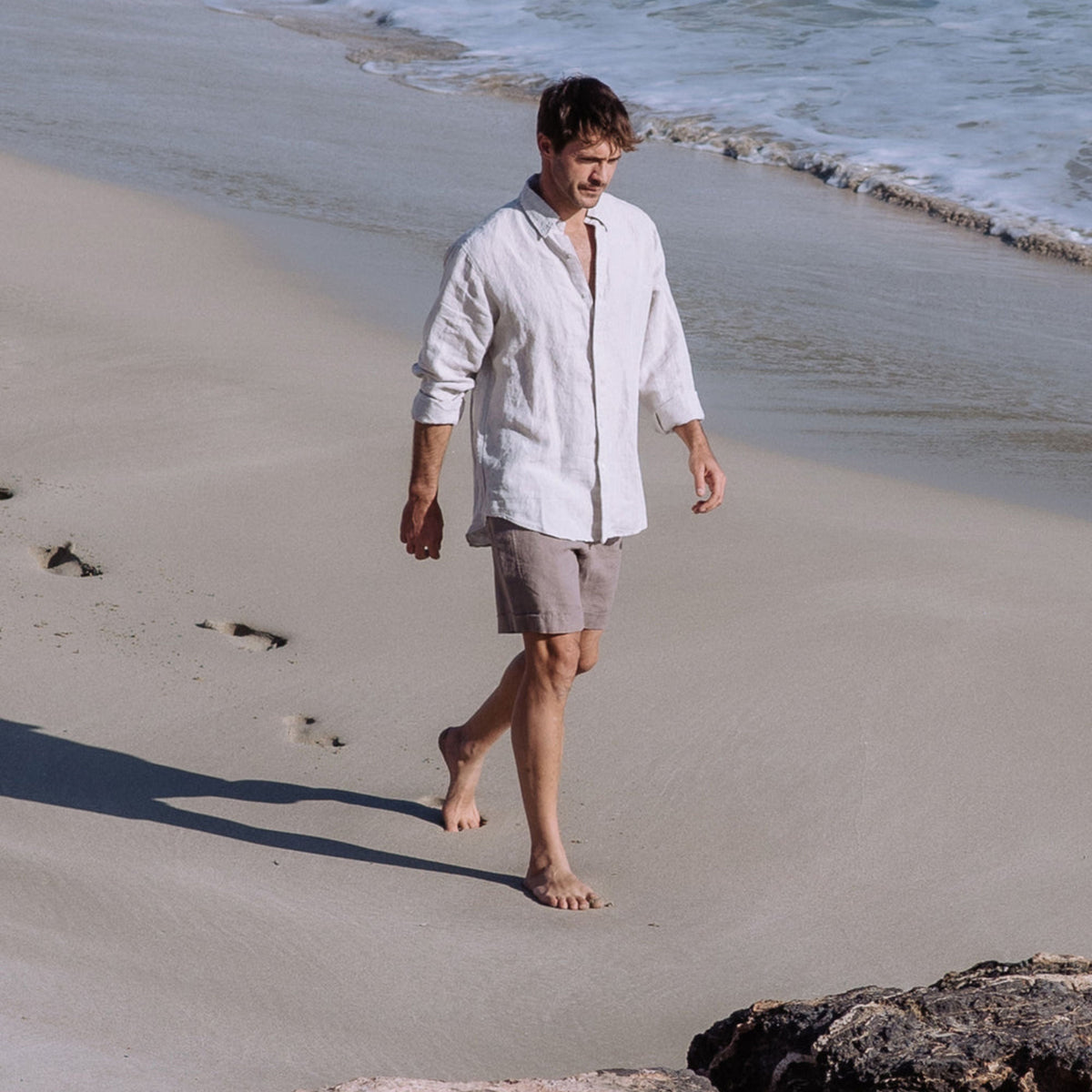 Natural Linen Classic Men Shirt - Linen Wear