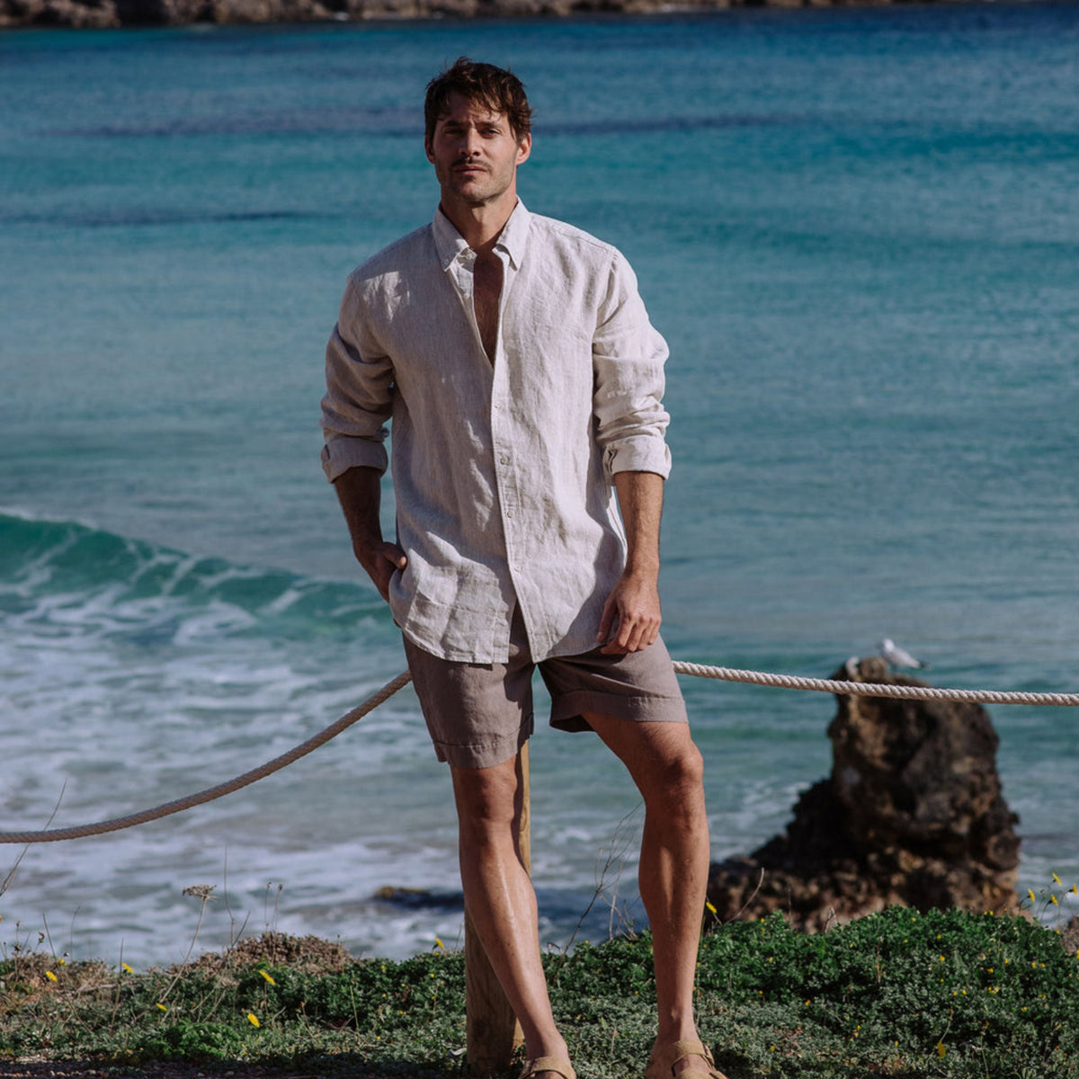 Natural Linen Classic Men Shirt - Linen Wear