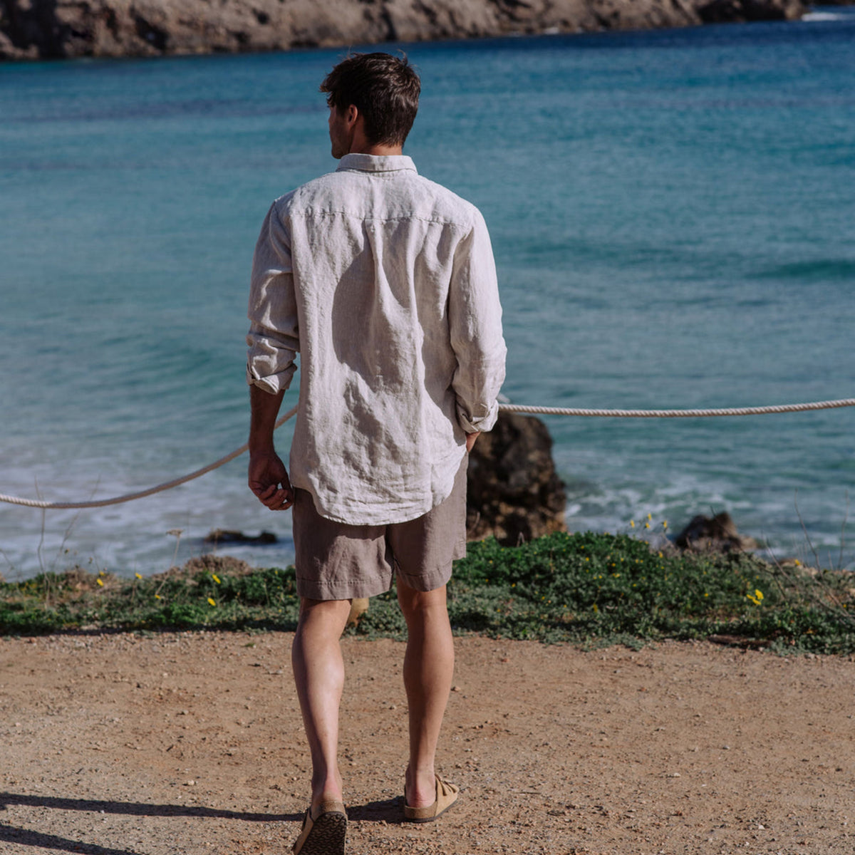 Natural Linen Classic Men Shirt - Linen Wear