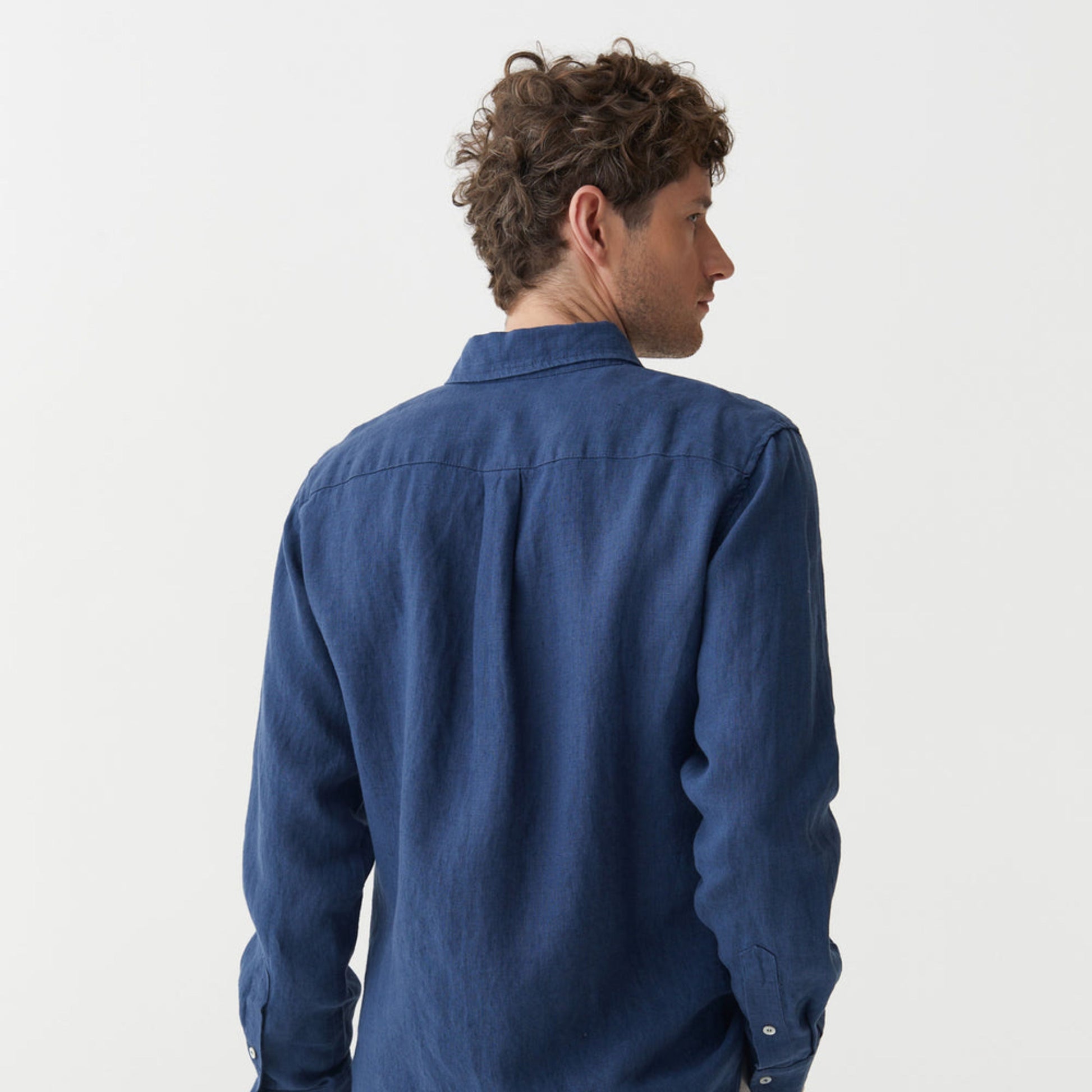 Deep Navy Classic Linen Shirt - Linen Wear