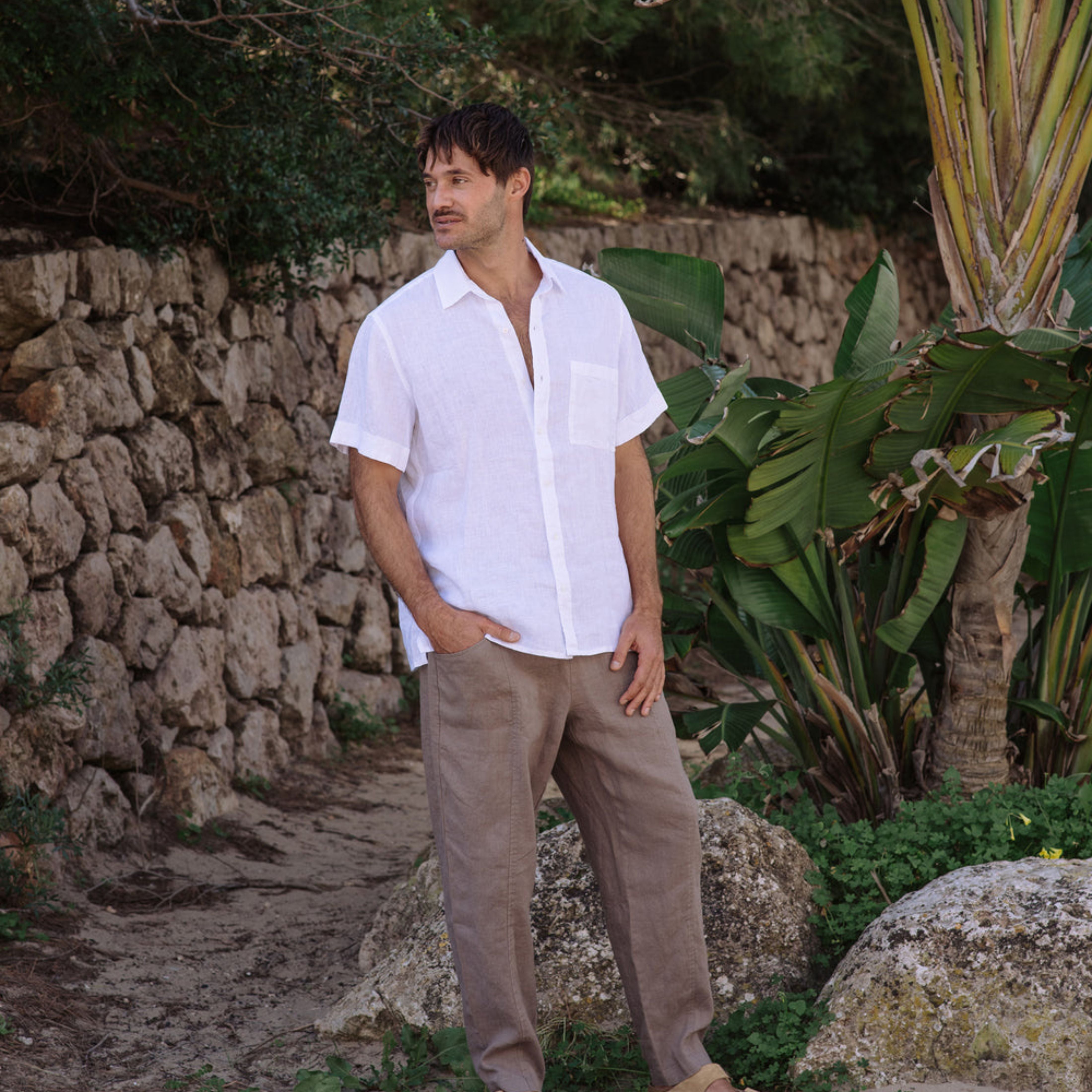 lightweight linen shirt men