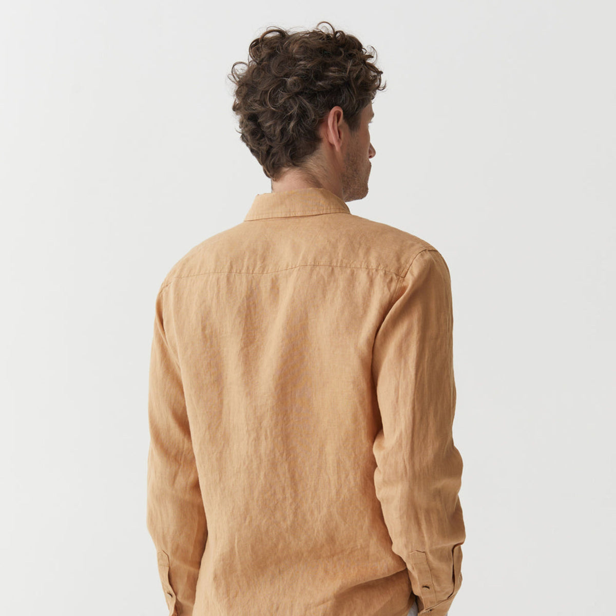Caramel Long Sleeve Linen Shirt - Linen Wear