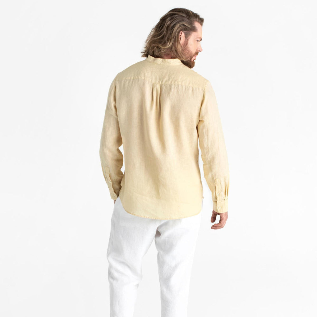 Cream Linen Resort Shirt - Linen Wear
