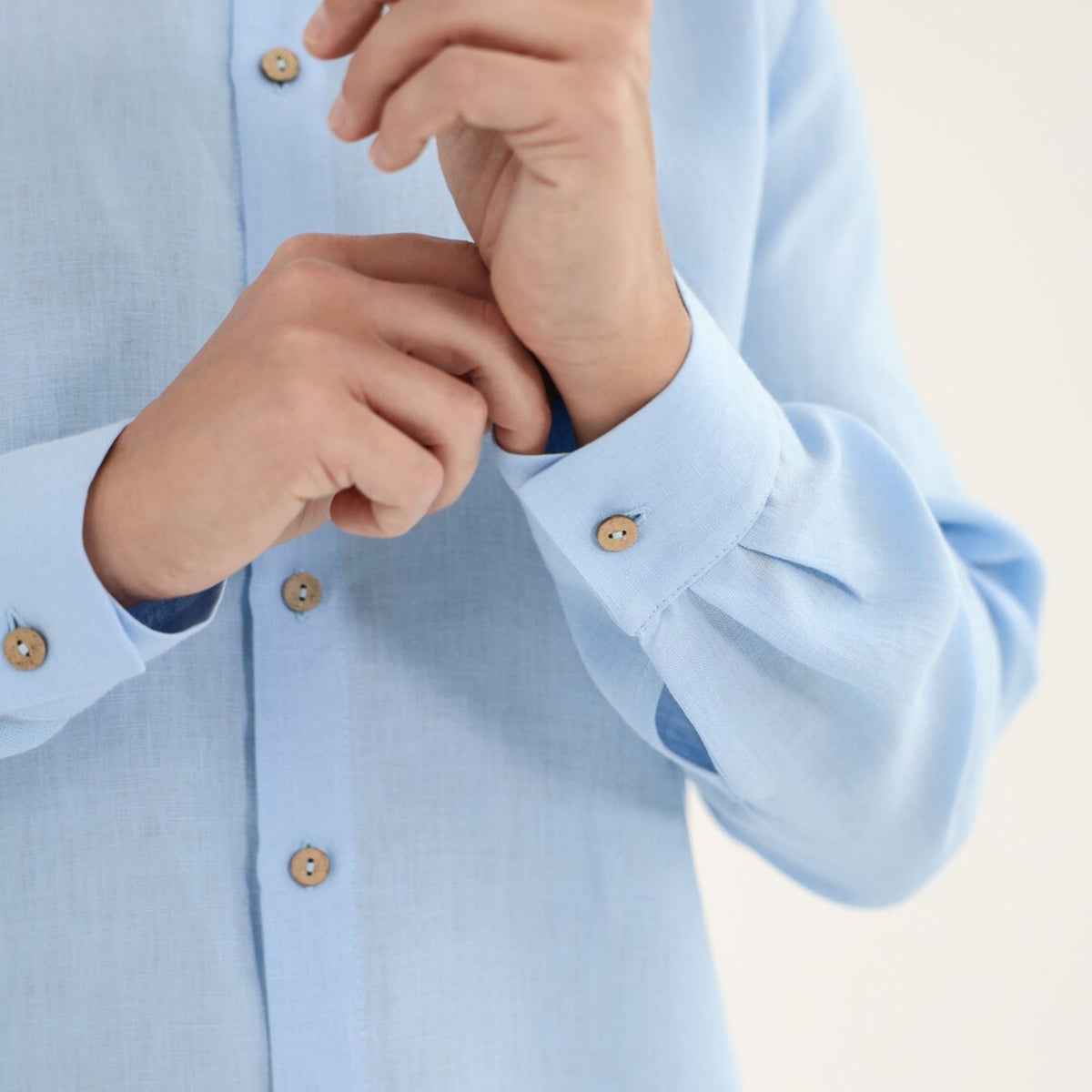 Dusty Blue Linen Shirt - Linen Wear