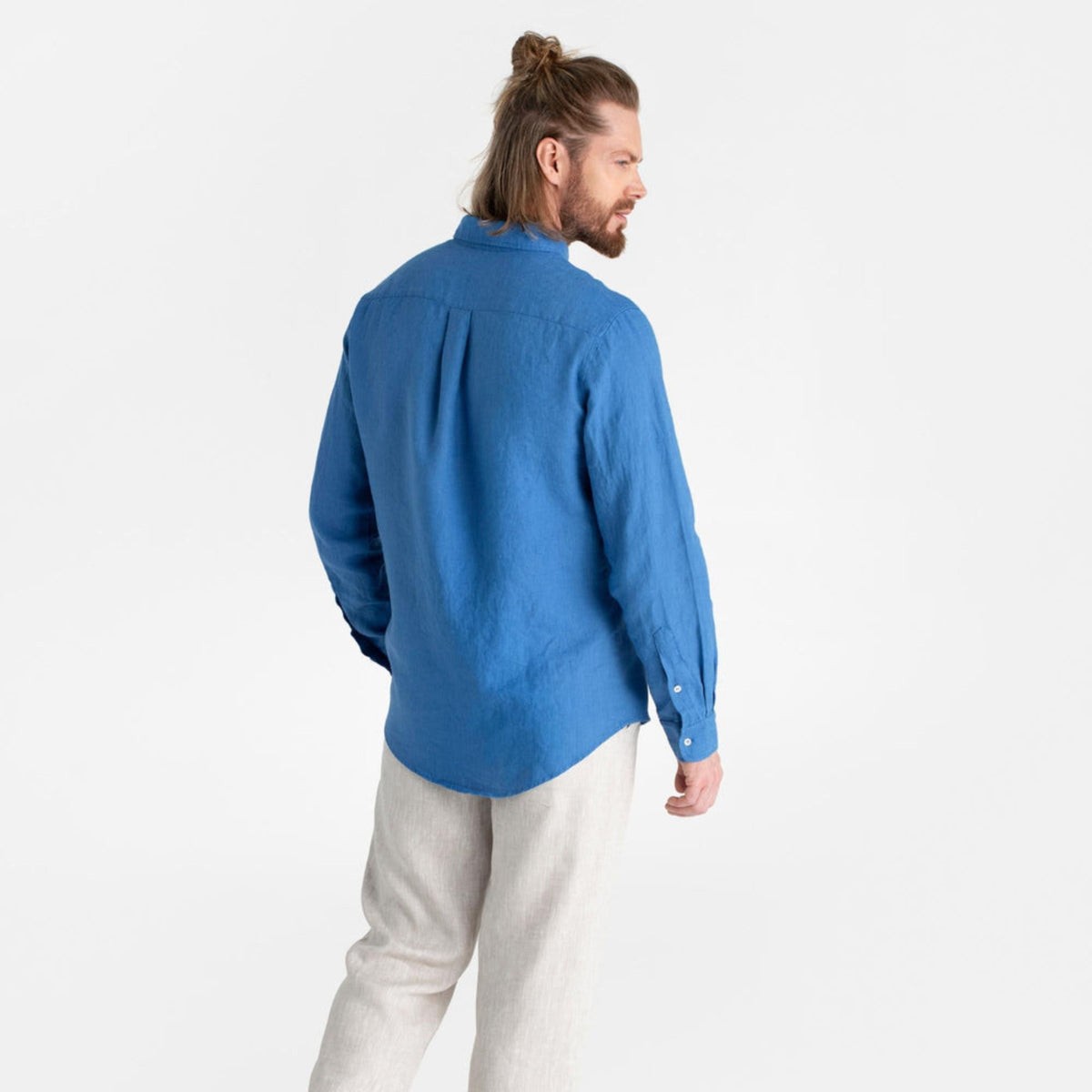 Cobalt Blue Linen Shirt - Linen Wear